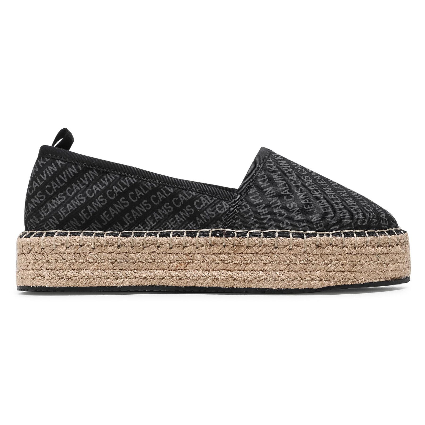 Calvin Klein Jeans Espadrilky Espadrille Wedge Aop Co YW0YW00115 Černá - Pepit.cz