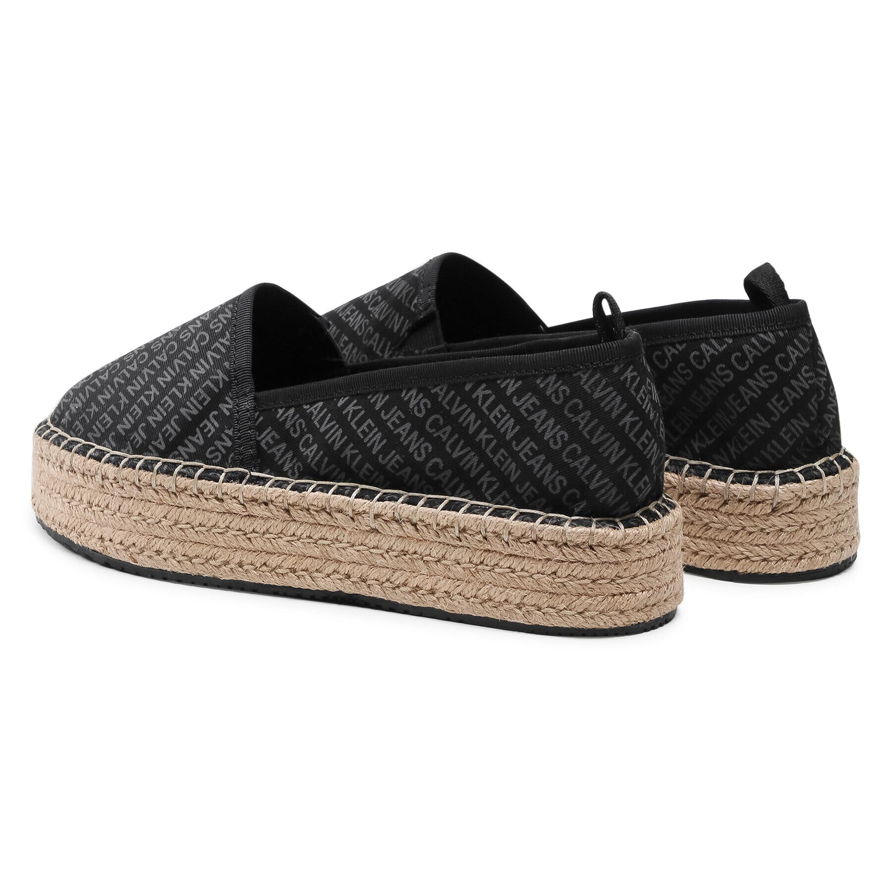 Calvin Klein Jeans Espadrilky Espadrille Wedge Aop Co YW0YW00115 Černá - Pepit.cz