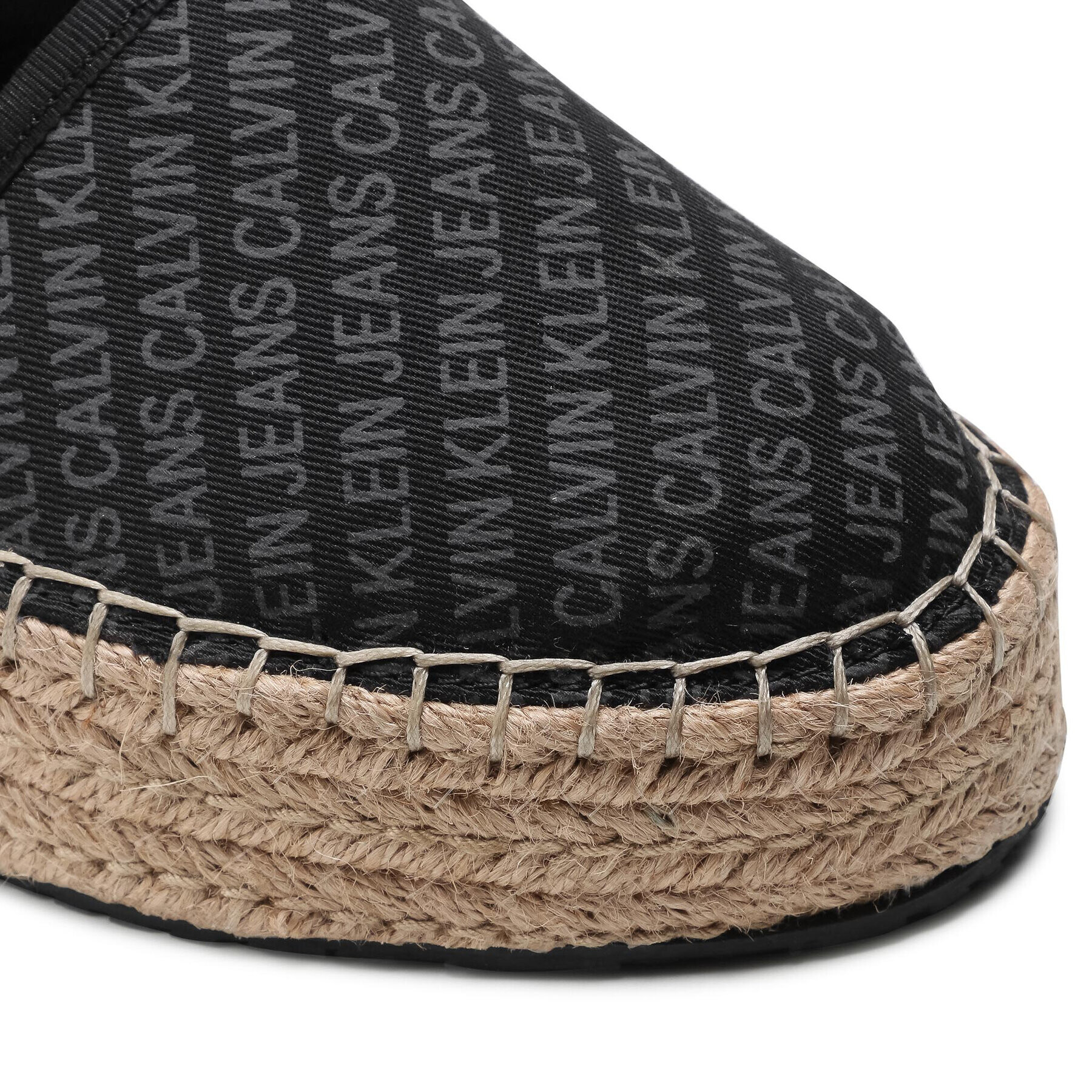 Calvin Klein Jeans Espadrilky Espadrille Wedge Aop Co YW0YW00115 Černá - Pepit.cz