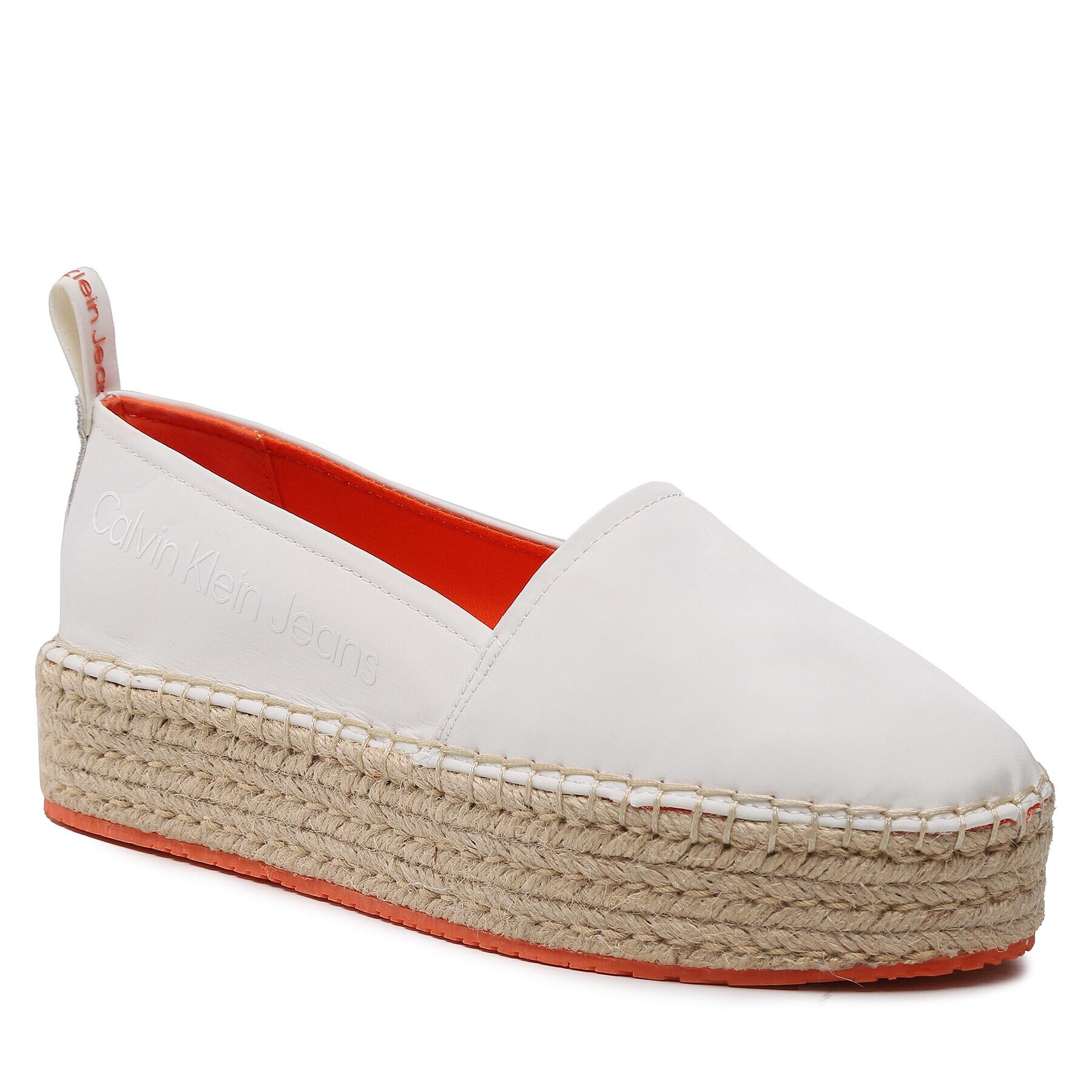 Calvin Klein Jeans Espadrilky Flatform Espadrille Soft Ny YW0YW00989 Bílá - Pepit.cz