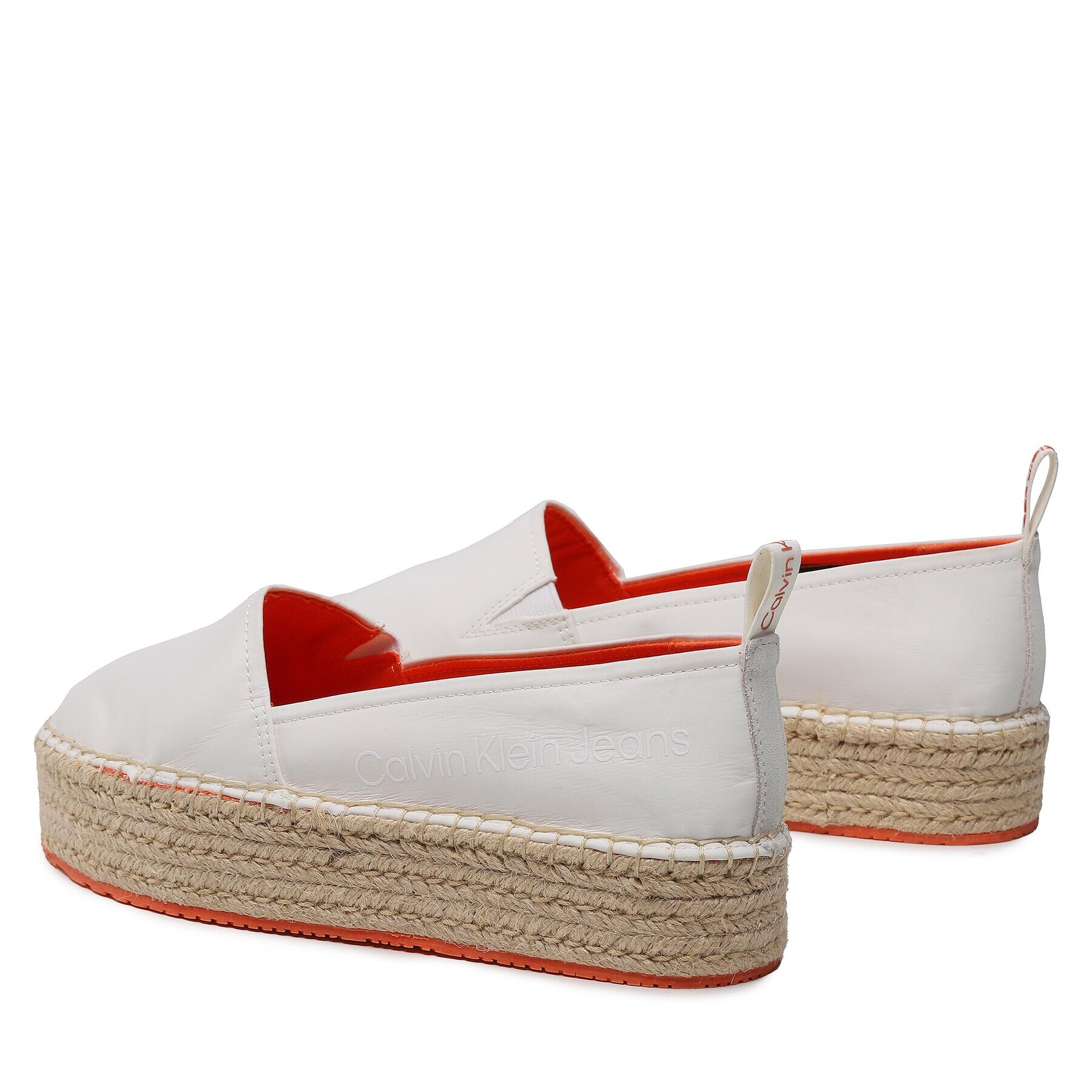 Calvin Klein Jeans Espadrilky Flatform Espadrille Soft Ny YW0YW00989 Bílá - Pepit.cz