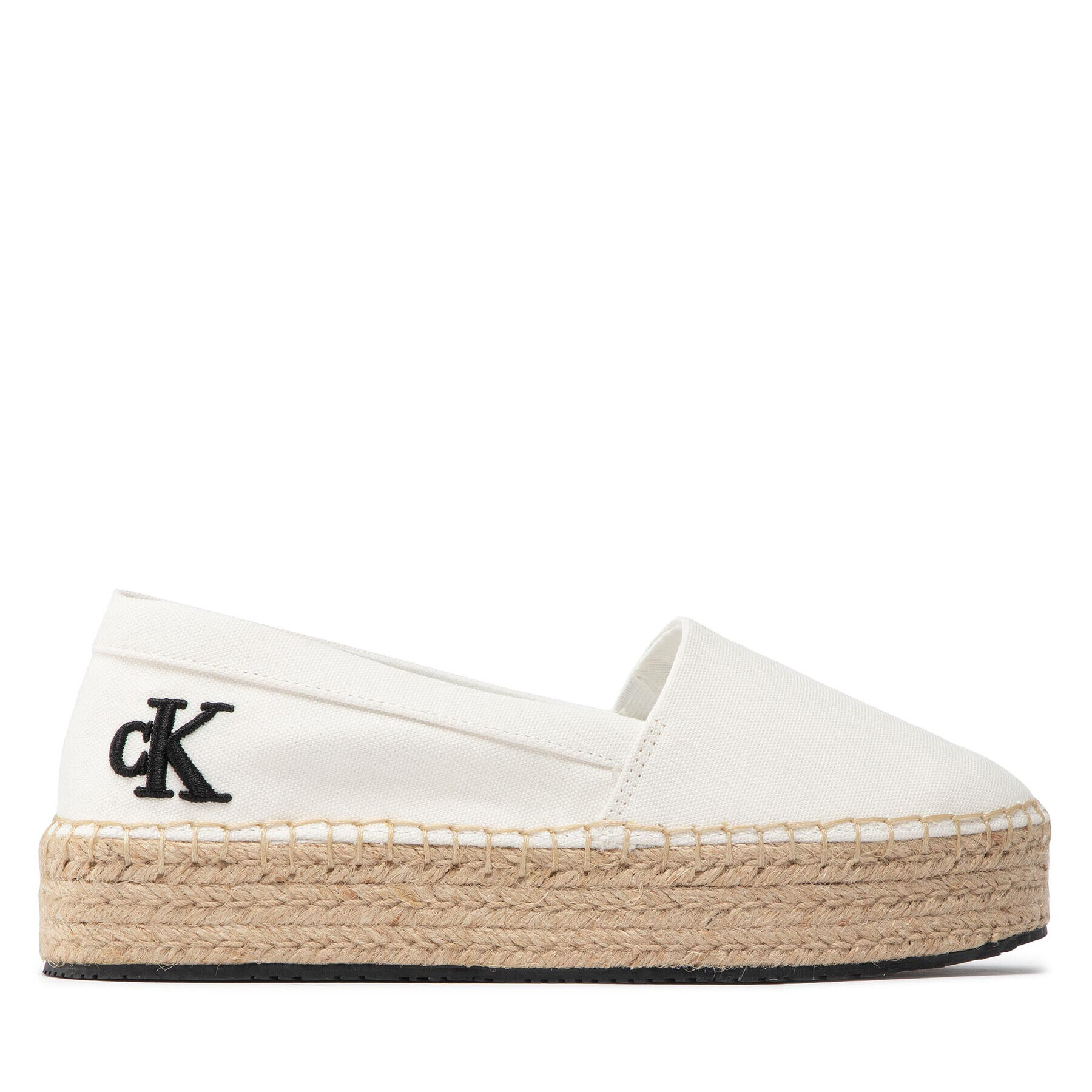 Calvin Klein Jeans Espadrilky Flatform Espadrille YW0YW00661 Bílá - Pepit.cz