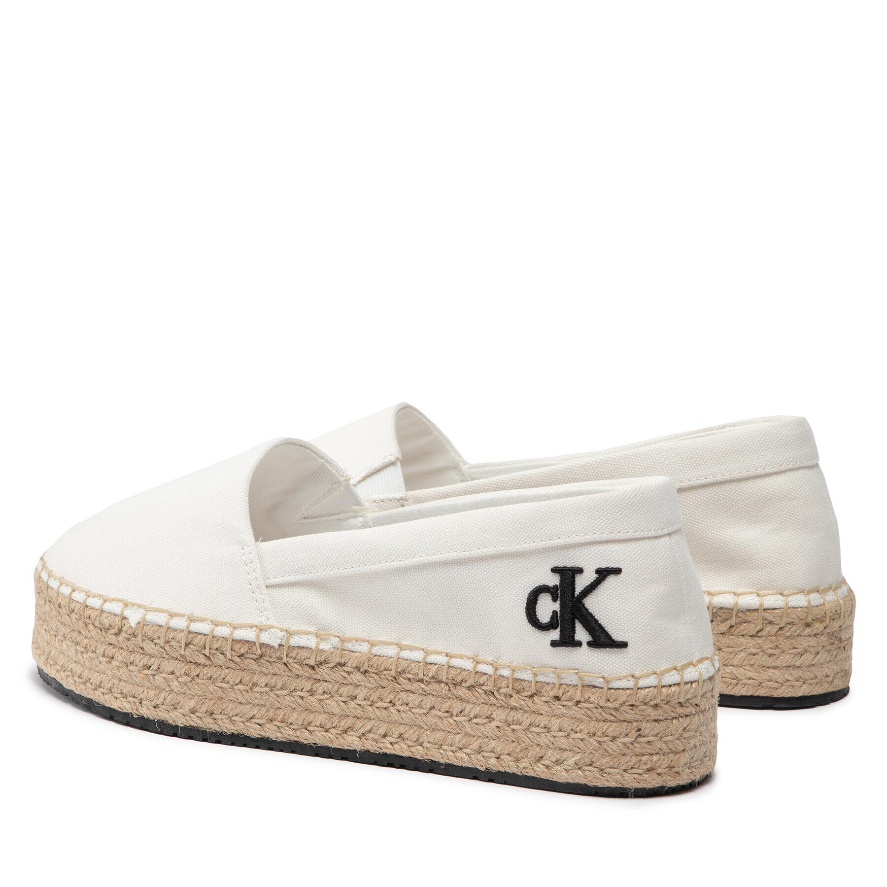 Calvin Klein Jeans Espadrilky Flatform Espadrille YW0YW00661 Bílá - Pepit.cz