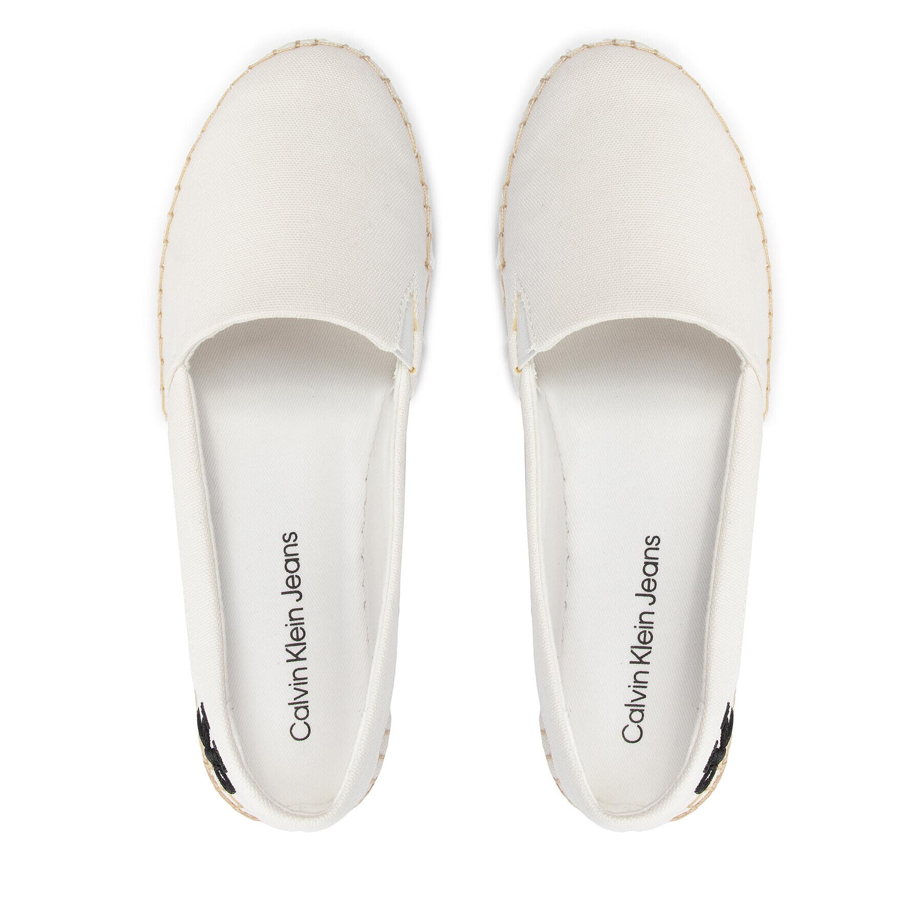 Calvin Klein Jeans Espadrilky Flatform Espadrille YW0YW00661 Bílá - Pepit.cz