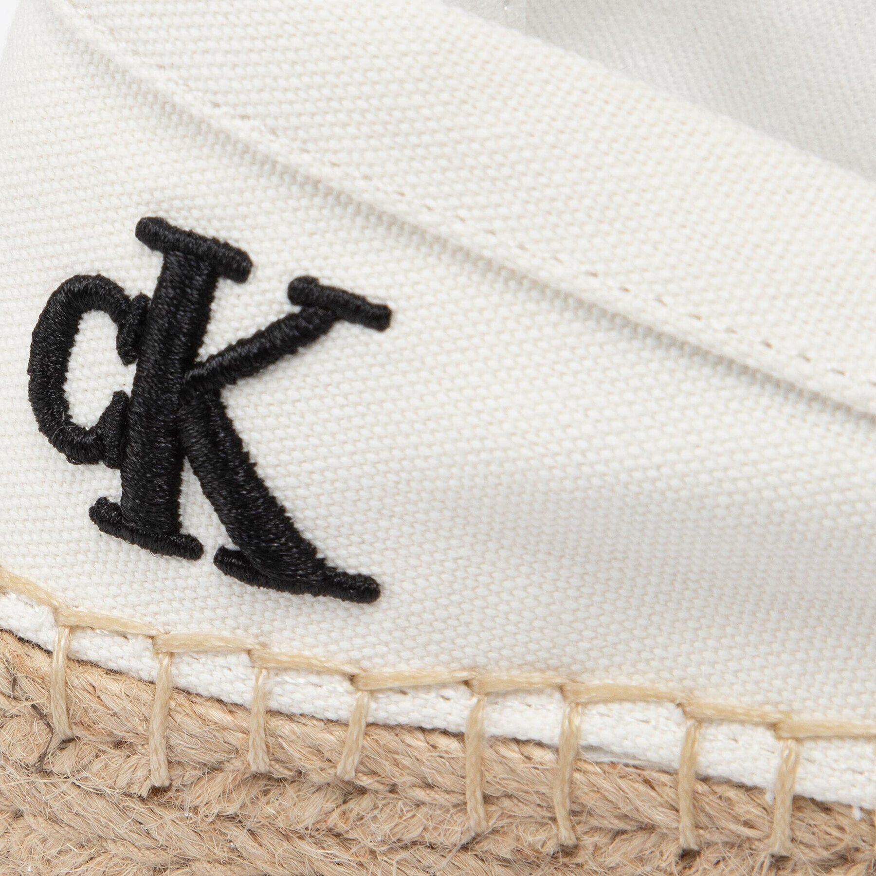 Calvin Klein Jeans Espadrilky Flatform Espadrille YW0YW00661 Bílá - Pepit.cz