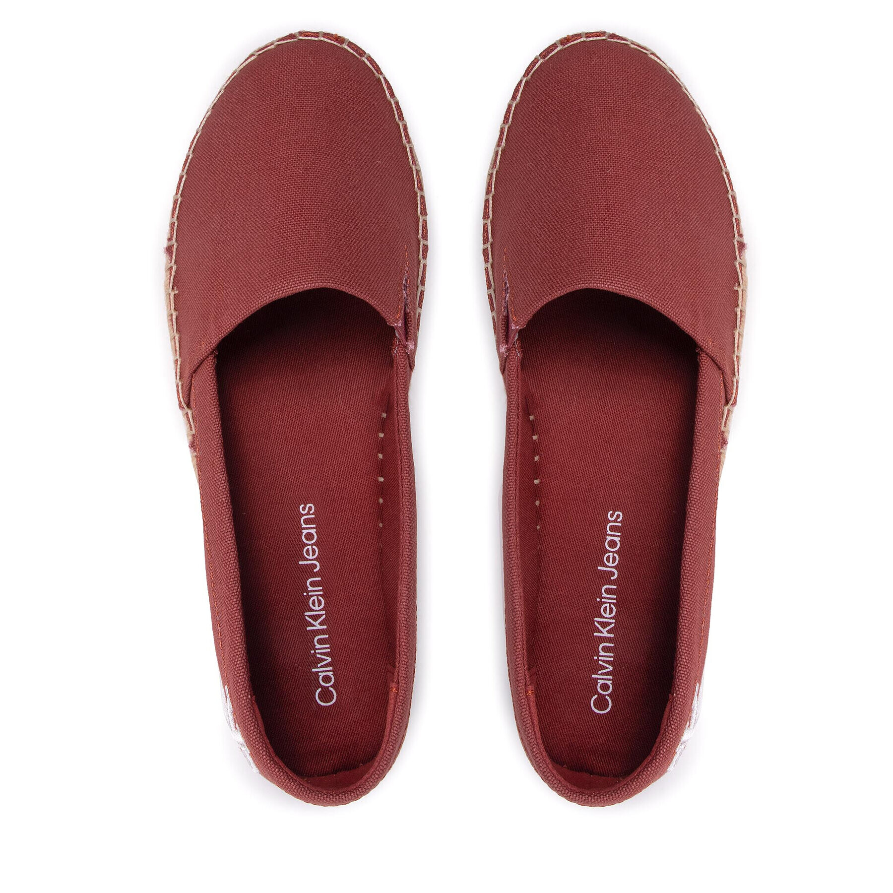 Calvin Klein Jeans Espadrilky Flatform Espadrille YW0YW00661 Bordó - Pepit.cz