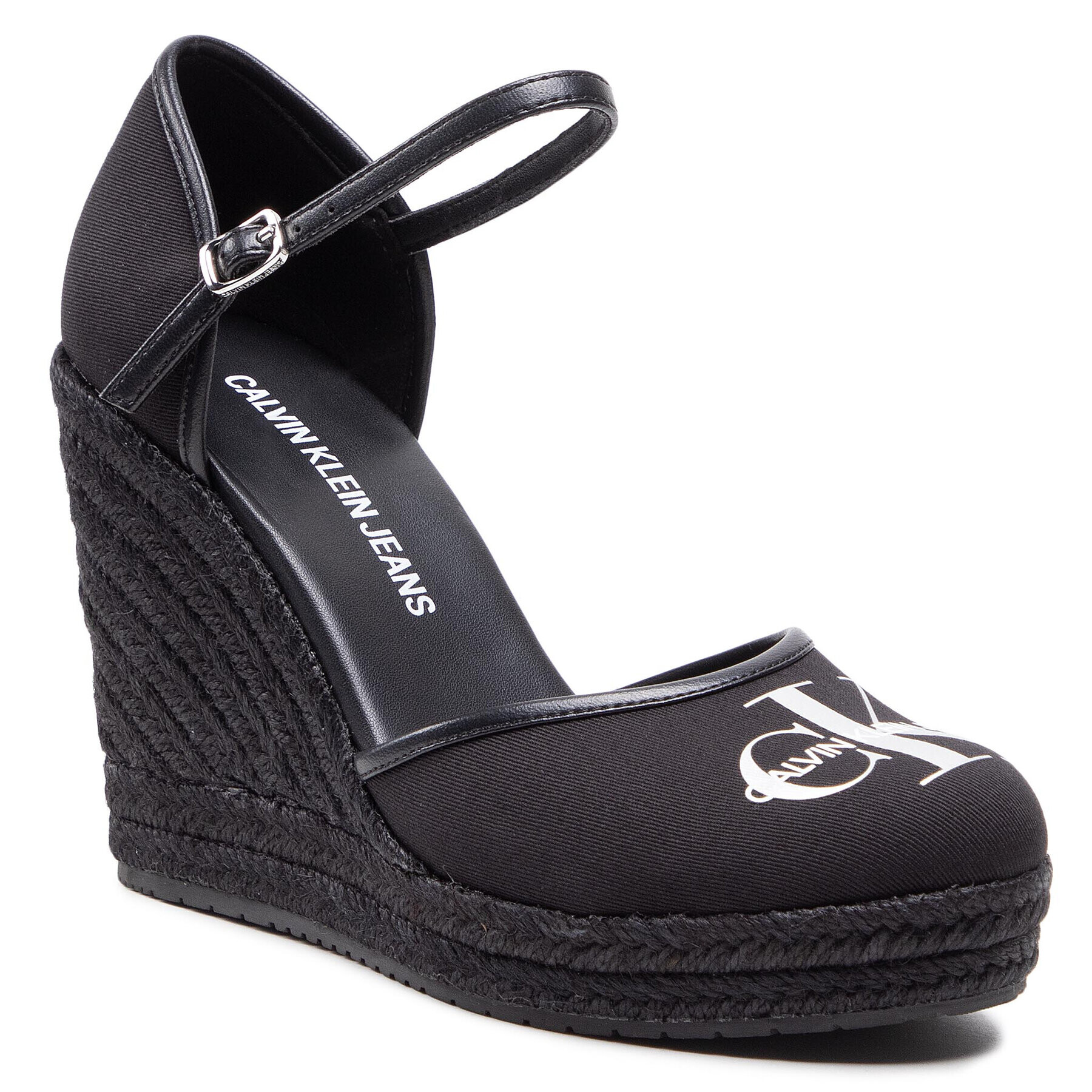 Calvin Klein Jeans Espadrilky Wedge Sandal Close Toe Co YW0YW00150 Černá - Pepit.cz