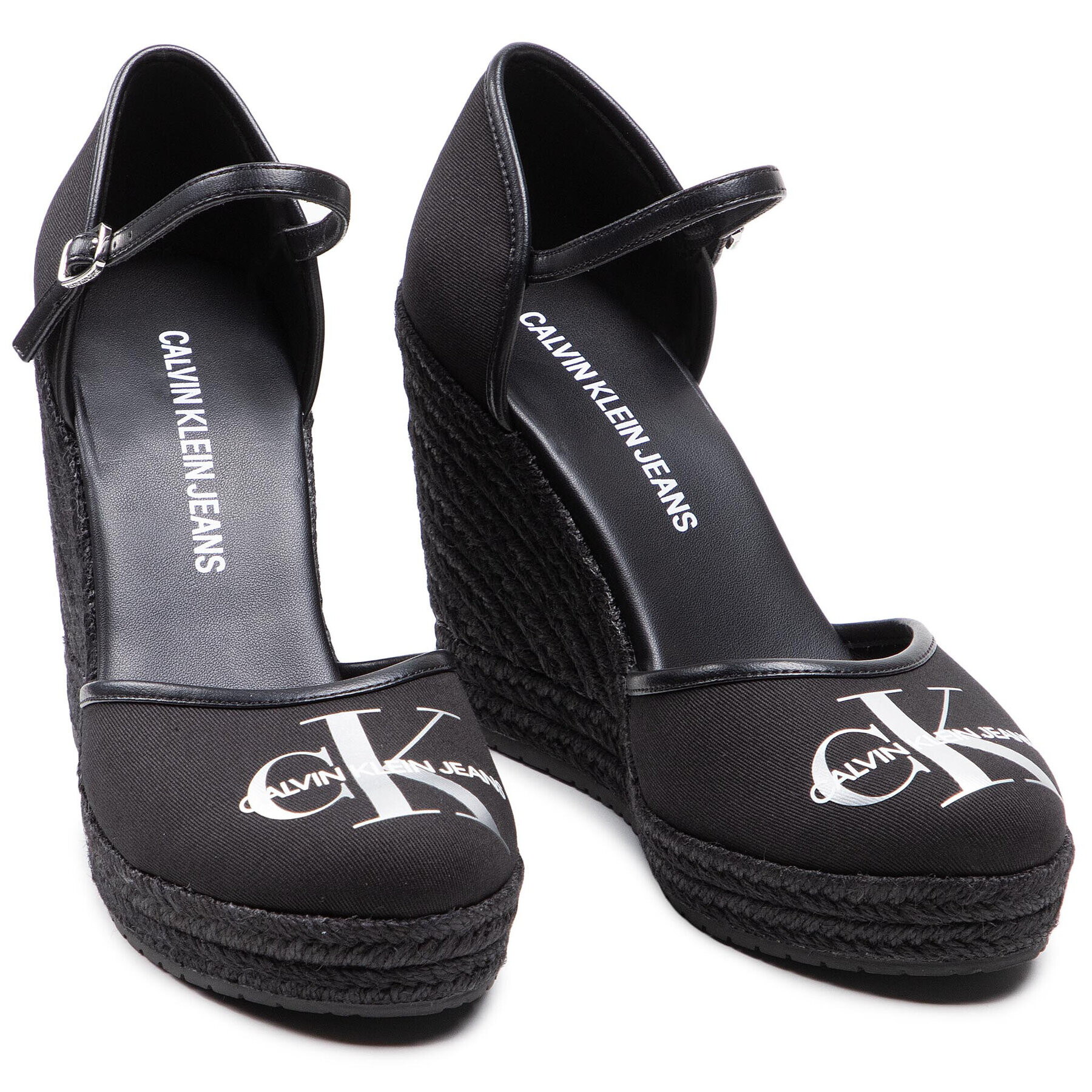 Calvin Klein Jeans Espadrilky Wedge Sandal Close Toe Co YW0YW00150 Černá - Pepit.cz