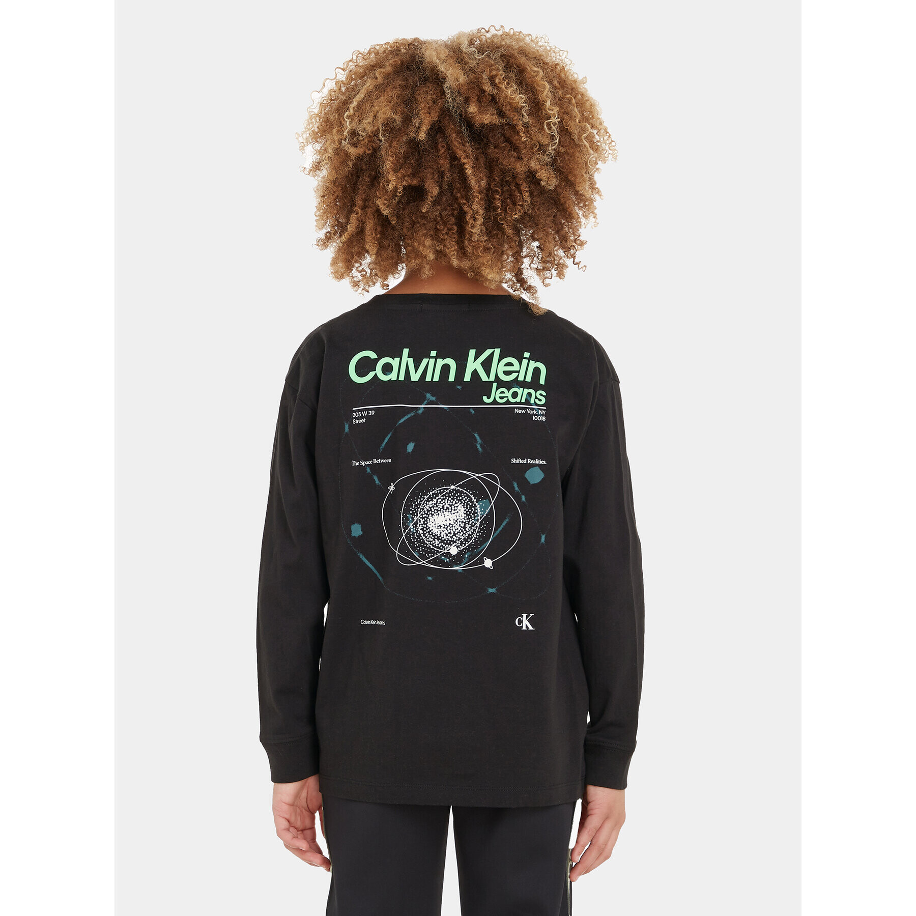 Calvin Klein Jeans Halenka Glow In The Dark IB0IB01897 Černá Regular Fit - Pepit.cz