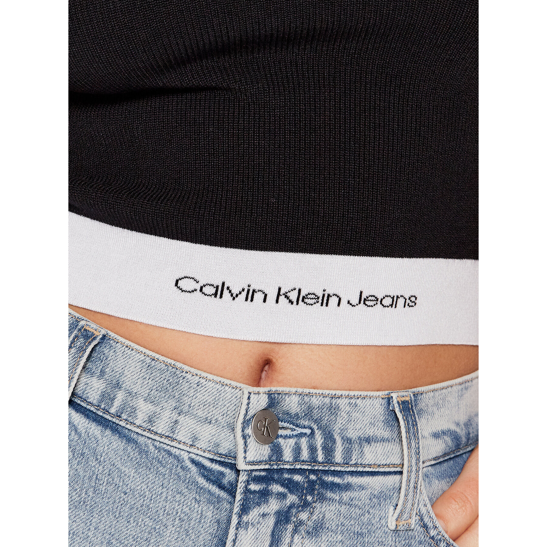 Calvin Klein Jeans Halenka J20J218857 Černá Slim Fit - Pepit.cz