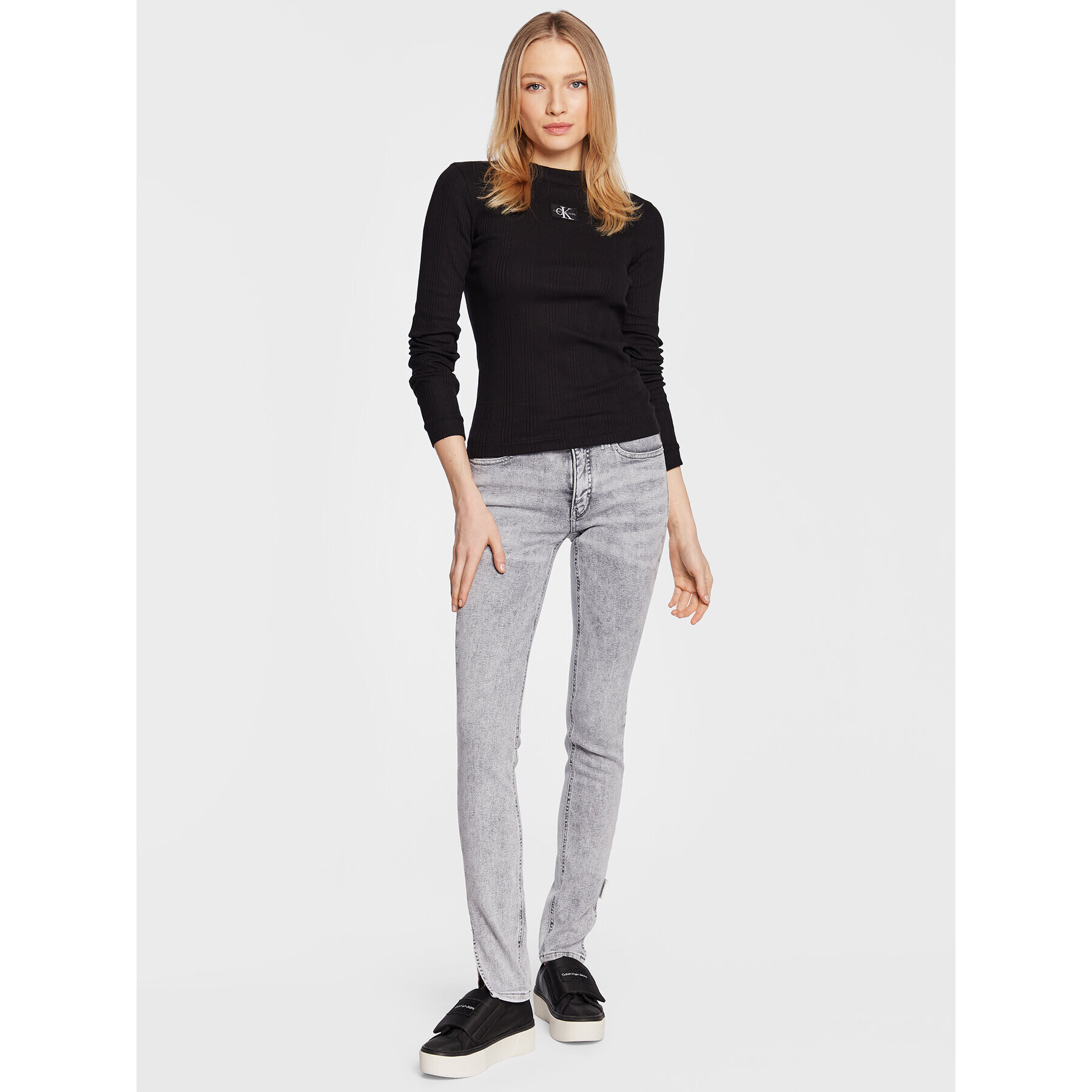 Calvin Klein Jeans Halenka J20J220295 Černá Slim Fit - Pepit.cz