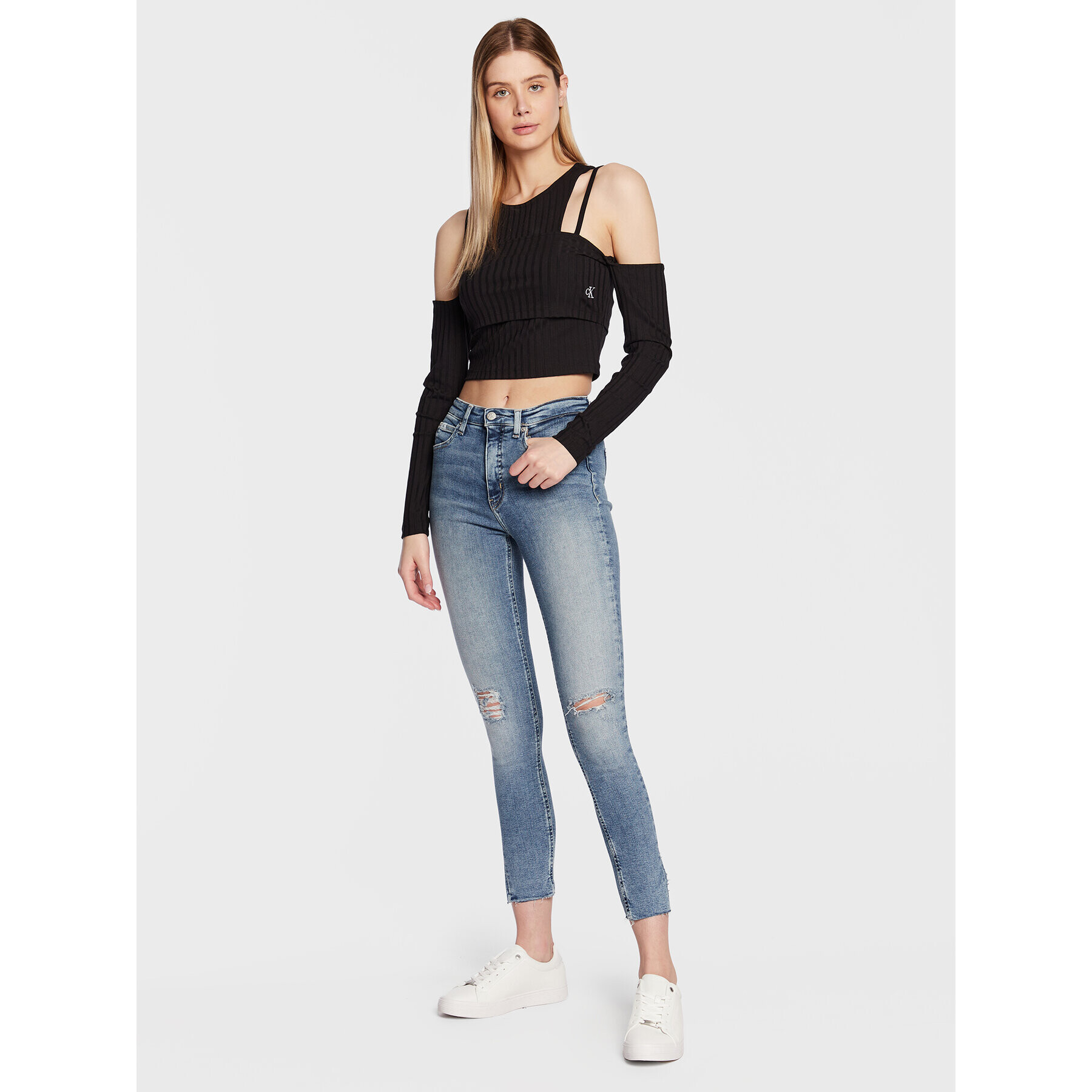 Calvin Klein Jeans Halenka J20J220775 Černá Slim Fit - Pepit.cz