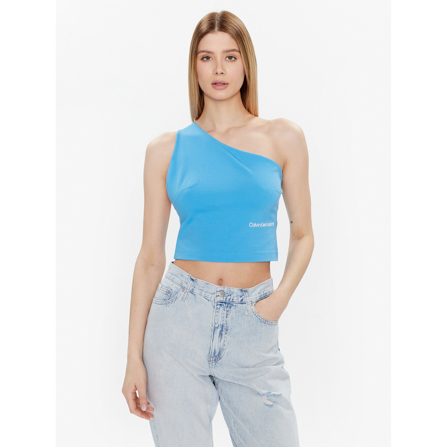 Calvin Klein Jeans Halenka J20J220788 Modrá Slim Fit - Pepit.cz