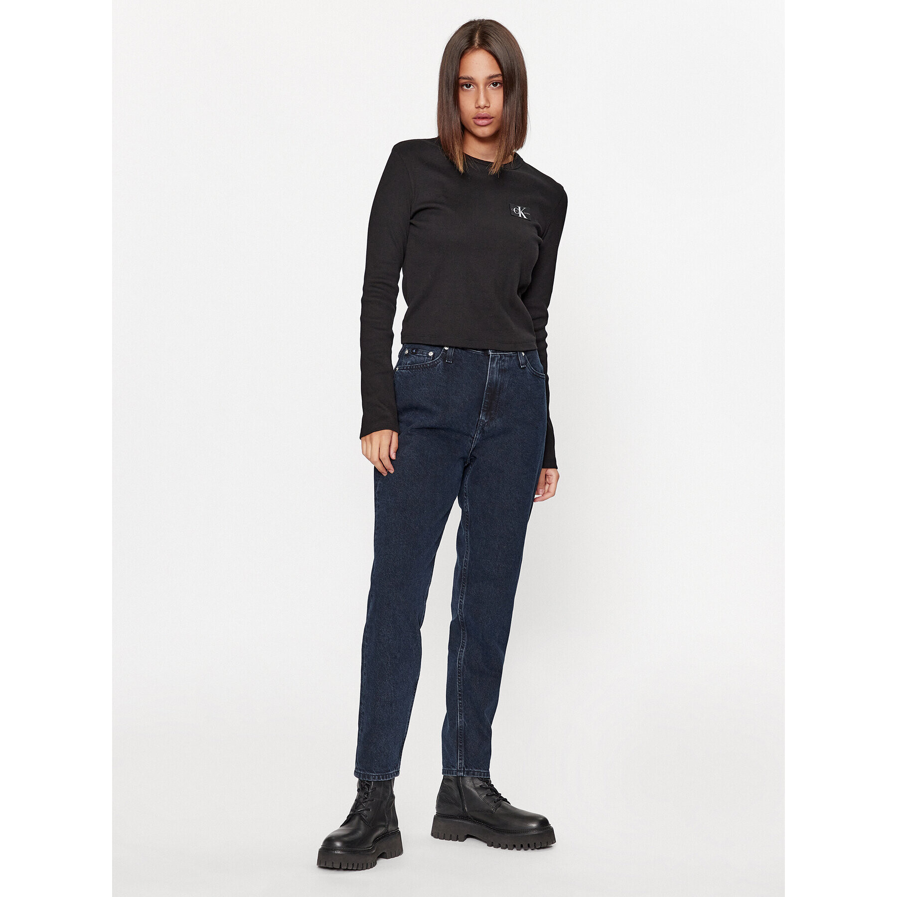 Calvin Klein Jeans Halenka J20J222781 Černá Regular Fit - Pepit.cz