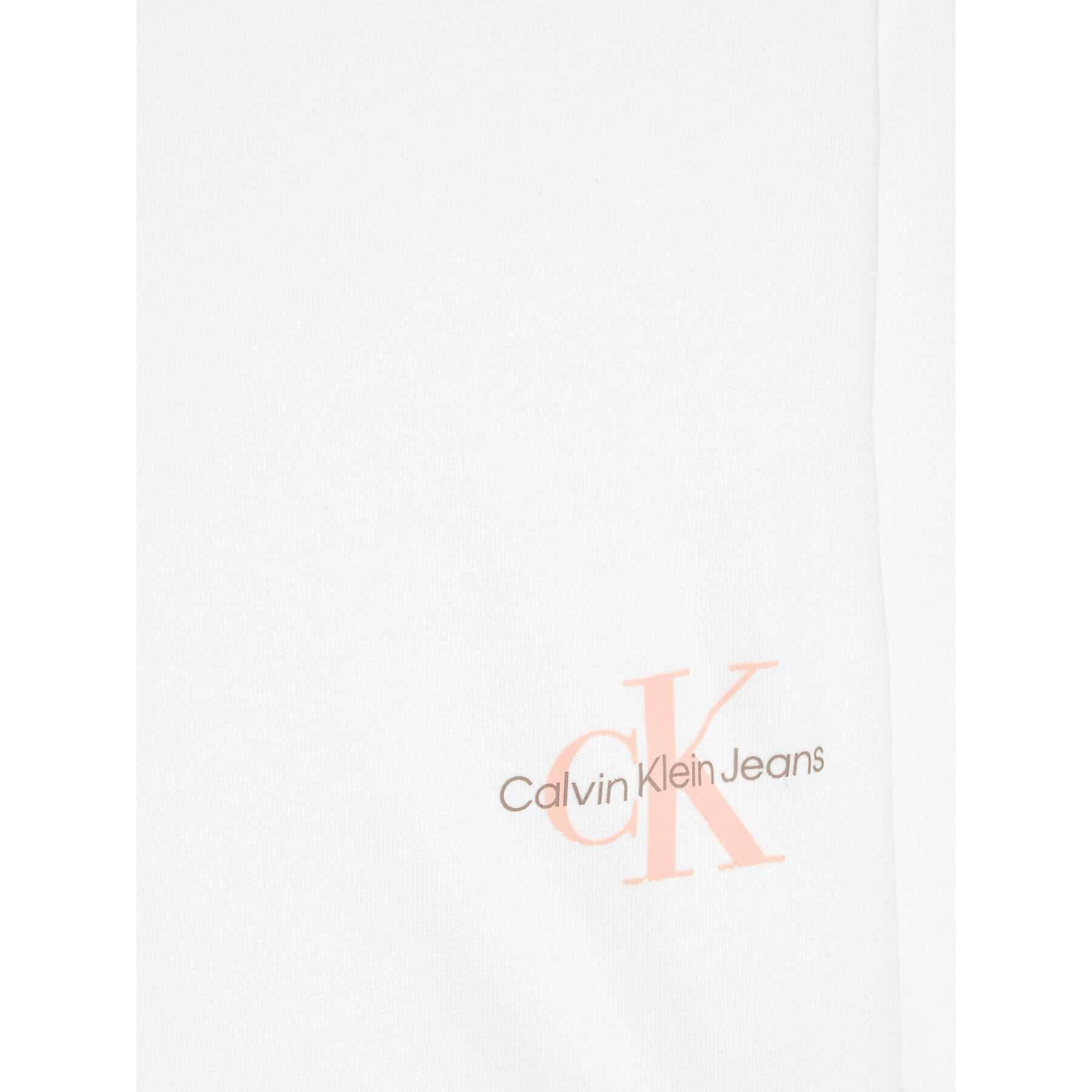 Calvin Klein Jeans Halenka Monogram Off Placed IG0IG01791 Bílá Relaxed Fit - Pepit.cz