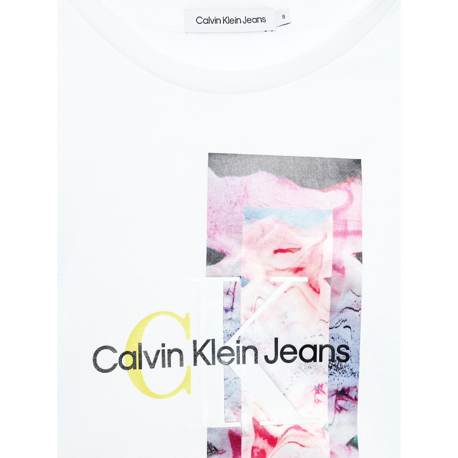 Calvin Klein Jeans Halenka Polaroid IG0IG01805 Bílá Regular Fit - Pepit.cz