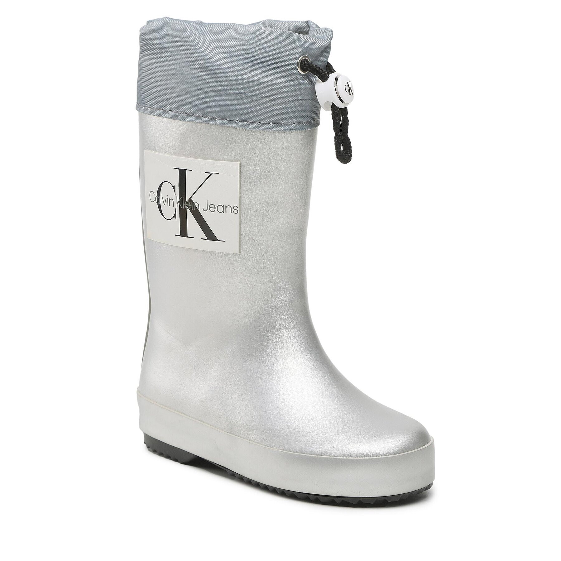 Calvin Klein Jeans Holínky Rain Boot V3X6-80425-0083 M Stříbrná - Pepit.cz