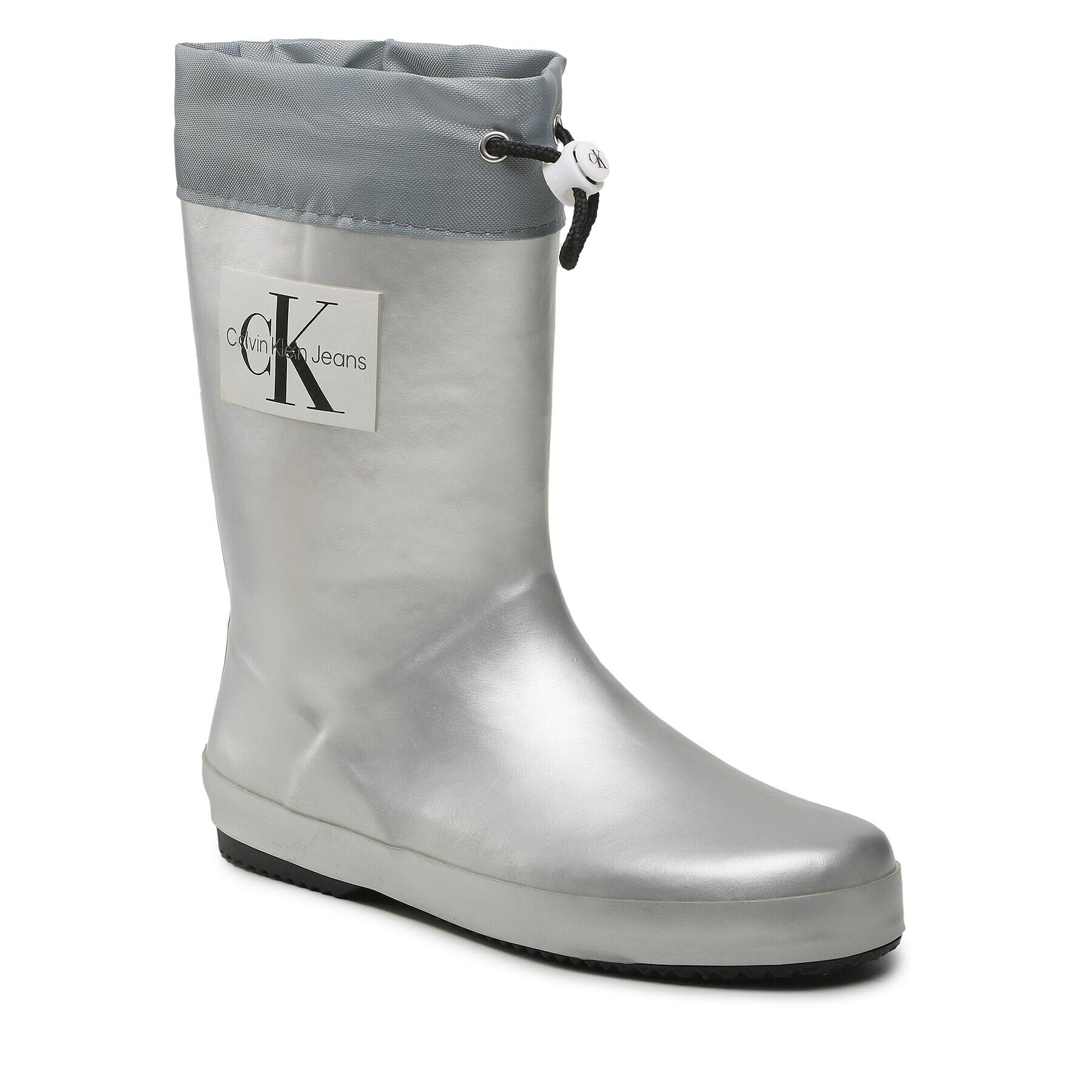 Calvin Klein Jeans Holínky Rain Boot V3X6-80425-0083 S Stříbrná - Pepit.cz