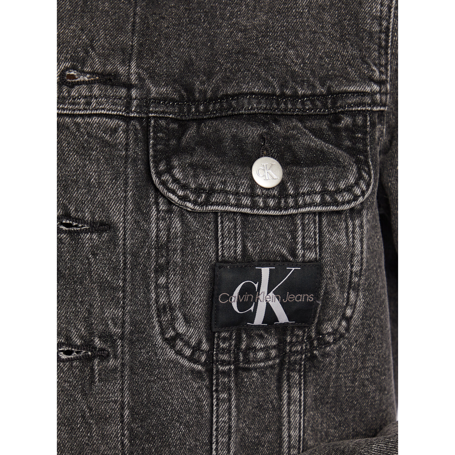 Calvin Klein Jeans Jeansová bunda J20J220231 Šedá Regular Fit - Pepit.cz