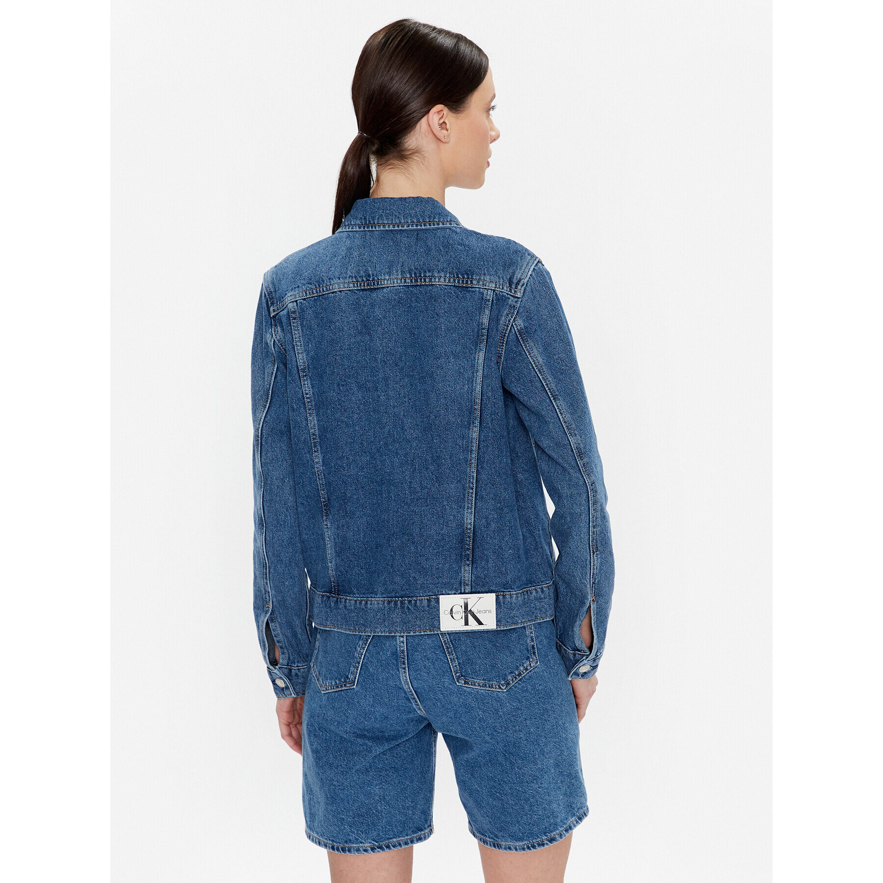 Calvin Klein Jeans Jeansová bunda J20J220659 Modrá Classic Fit - Pepit.cz