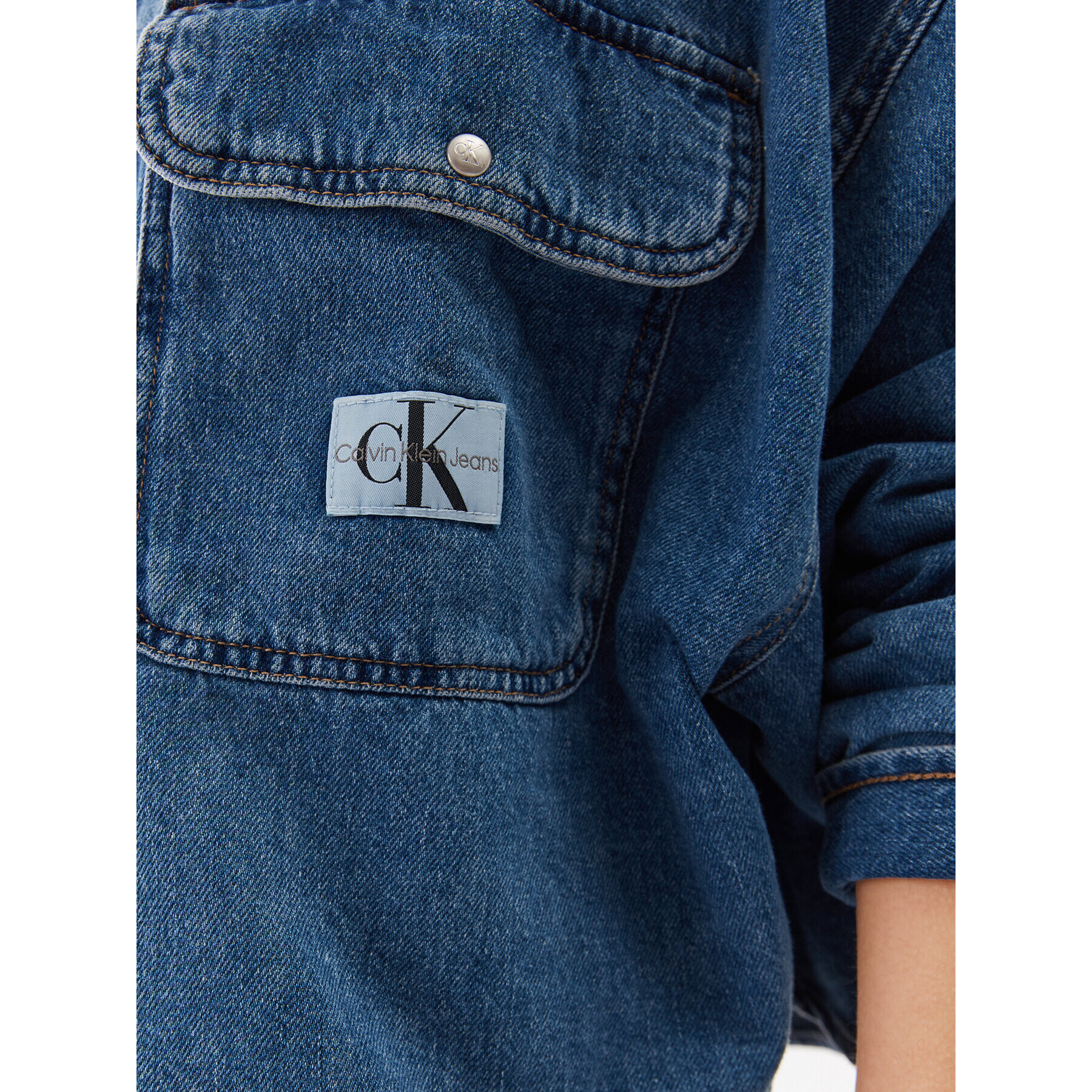 Calvin Klein Jeans Jeansová bunda J20J221265 Tmavomodrá Relaxed Fit - Pepit.cz