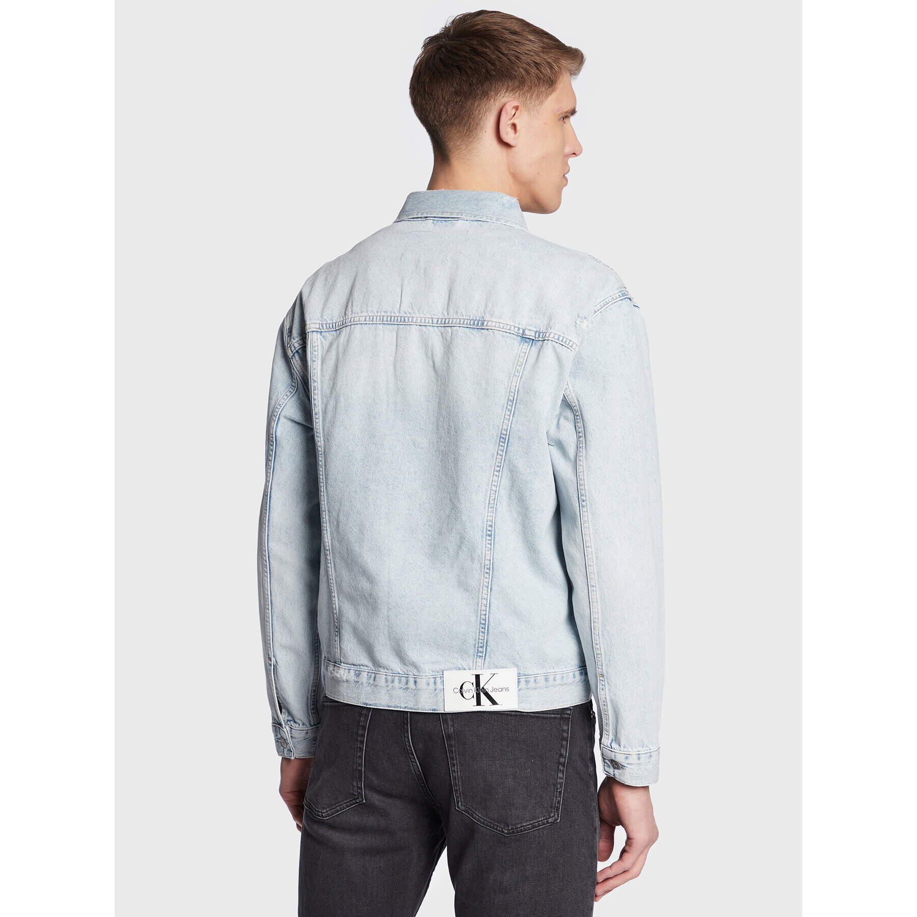 Calvin Klein Jeans Jeansová bunda J30J322381 Modrá Regular Fit - Pepit.cz