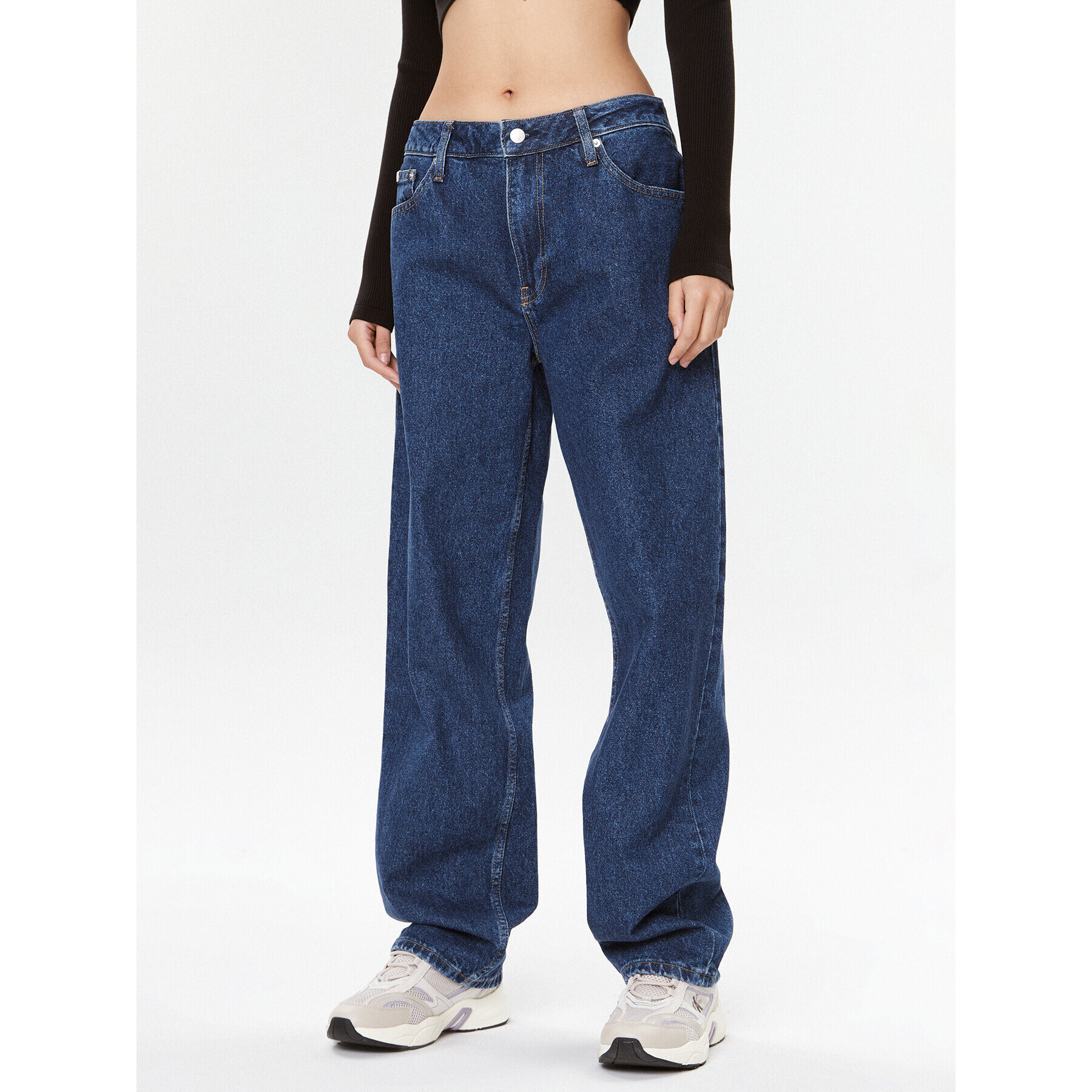 Calvin Klein Jeans Jeansy 90's J20J221801 Modrá Straight Fit - Pepit.cz