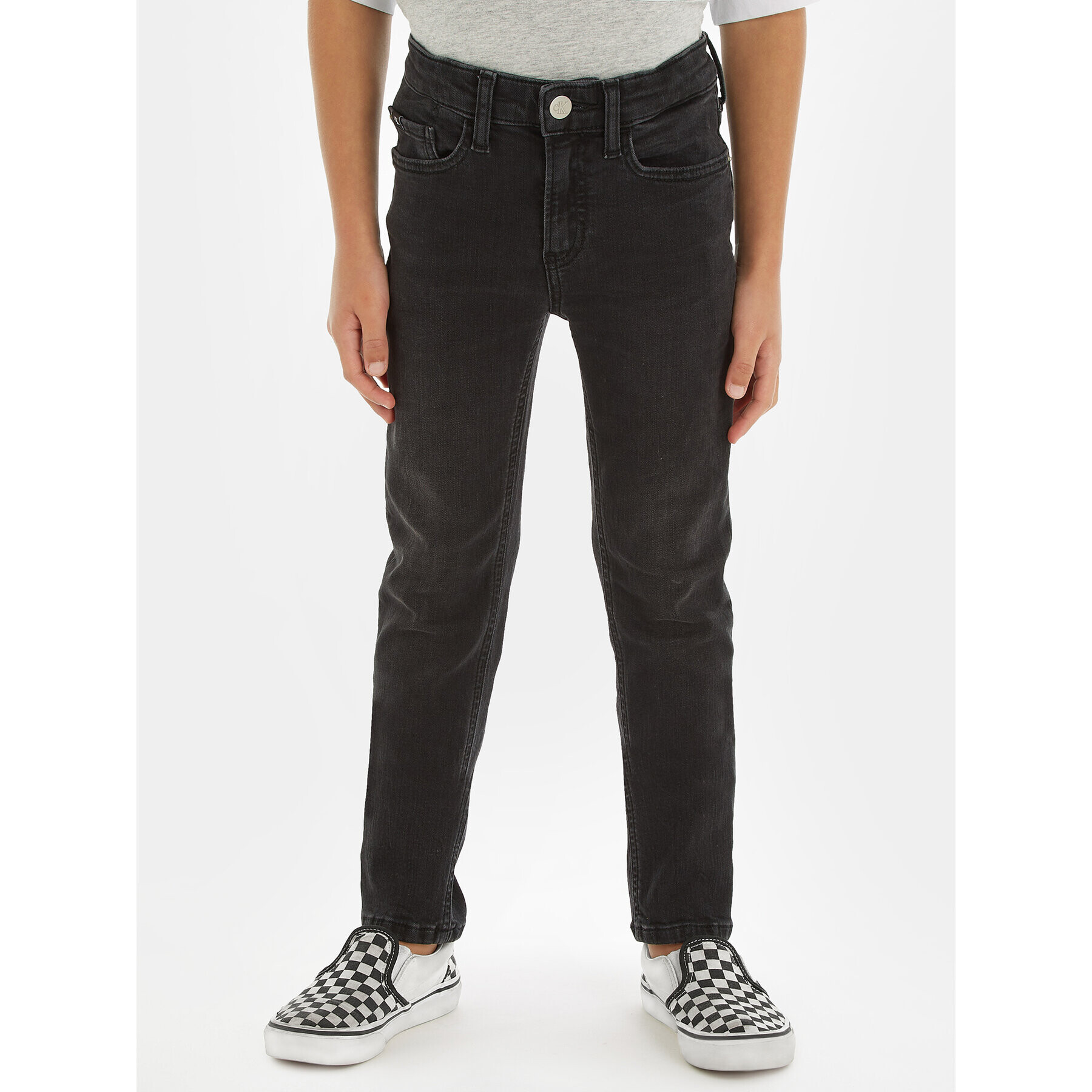 Calvin Klein Jeans Jeansy Essential IB0IB01715 Černá Slim Fit - Pepit.cz