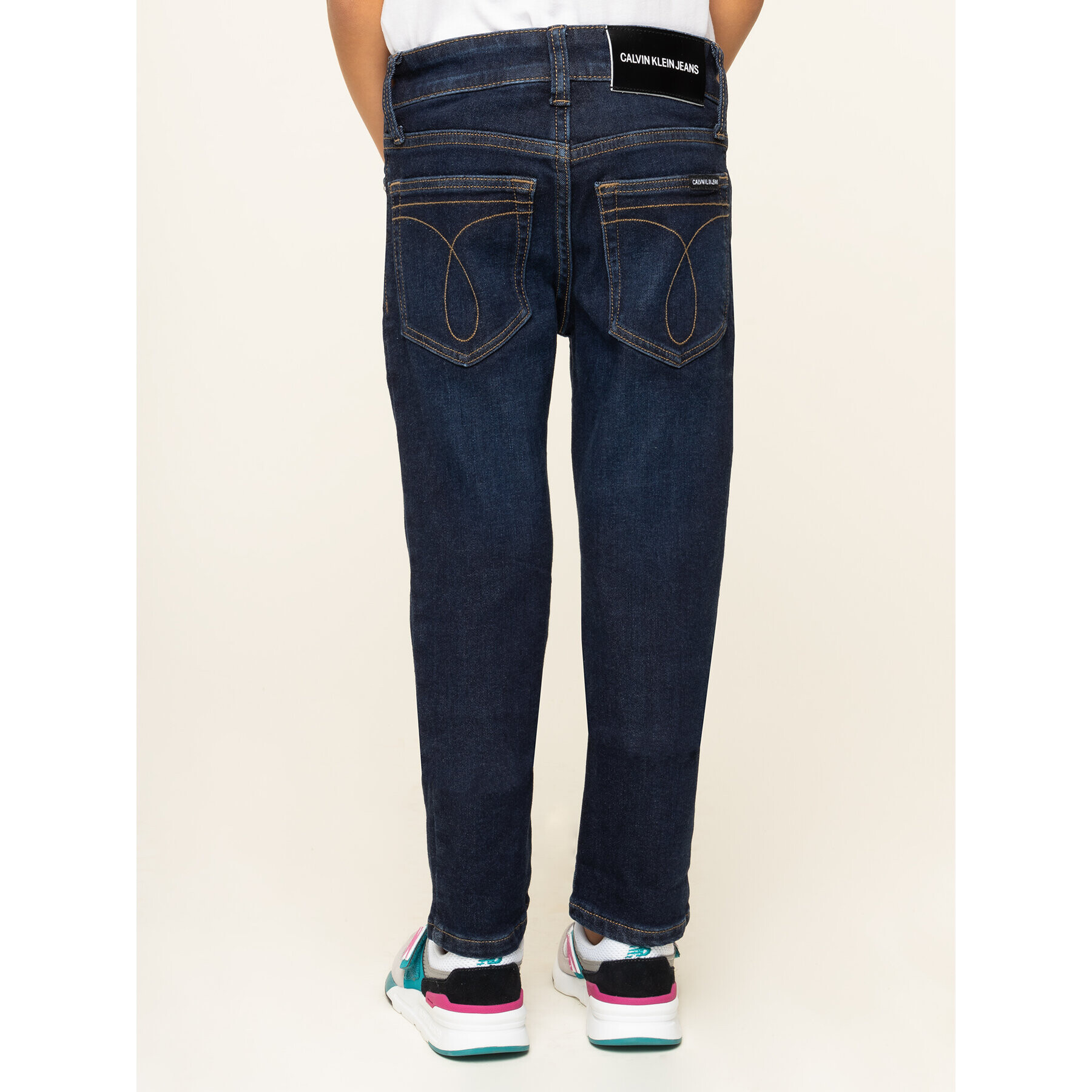 Calvin Klein Jeans Jeansy IB0IB00227 Tmavomodrá Slim Fit - Pepit.cz