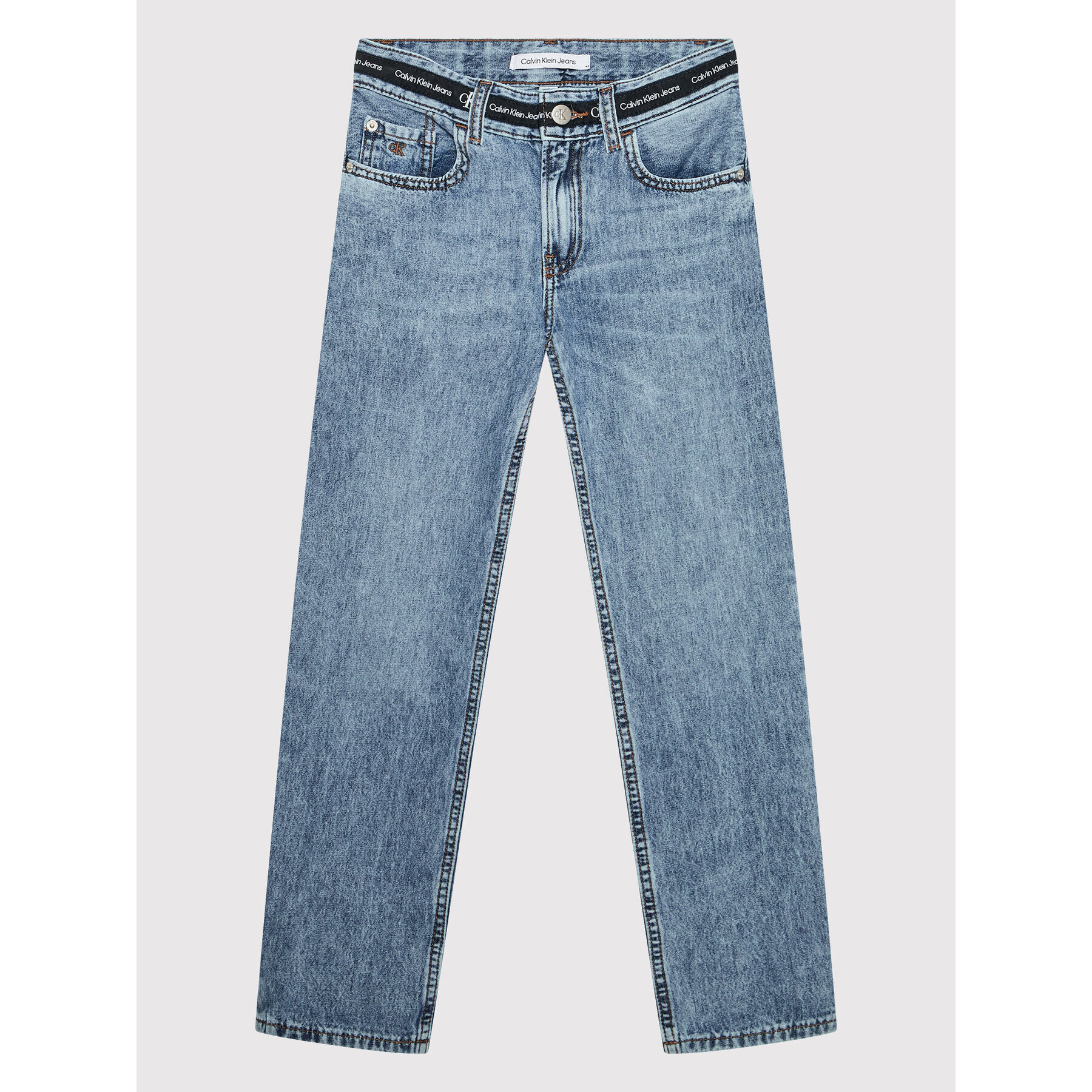 Calvin Klein Jeans Jeansy IB0IB01200 Modrá Regular Fit - Pepit.cz