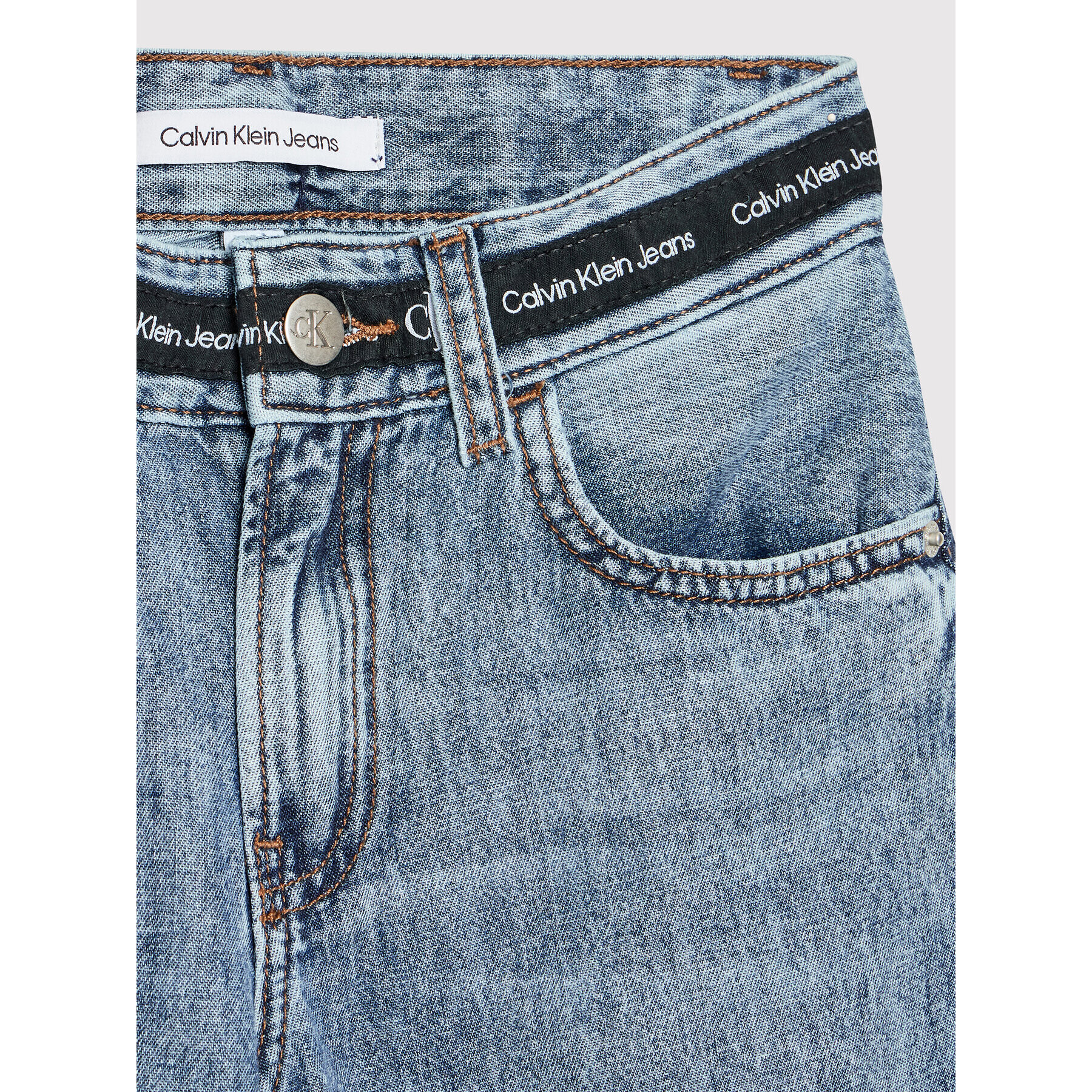 Calvin Klein Jeans Jeansy IB0IB01200 Modrá Regular Fit - Pepit.cz