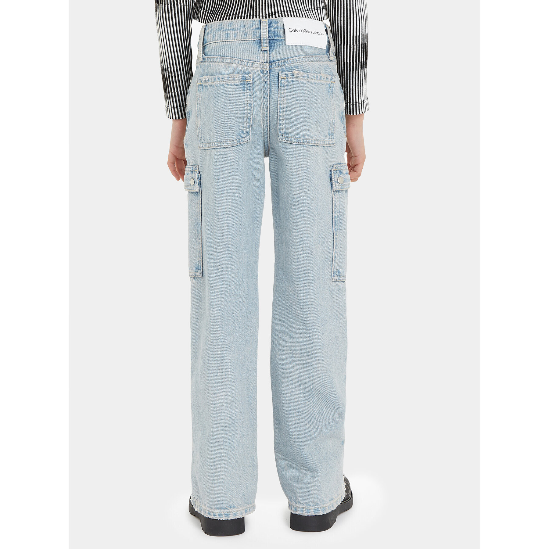 Calvin Klein Jeans Jeansy IG0IG02365 Modrá Straight Fit - Pepit.cz