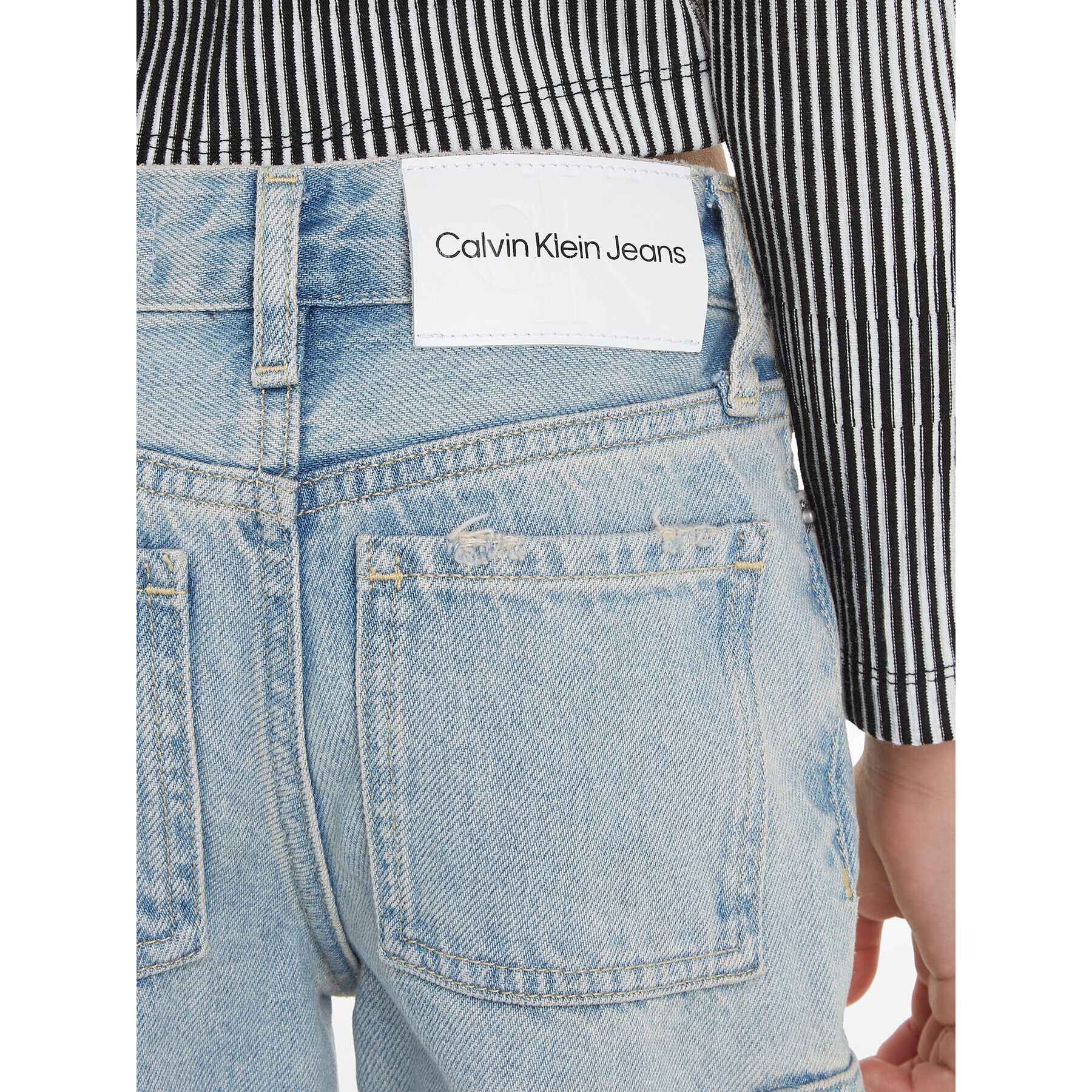 Calvin Klein Jeans Jeansy IG0IG02365 Modrá Straight Fit - Pepit.cz