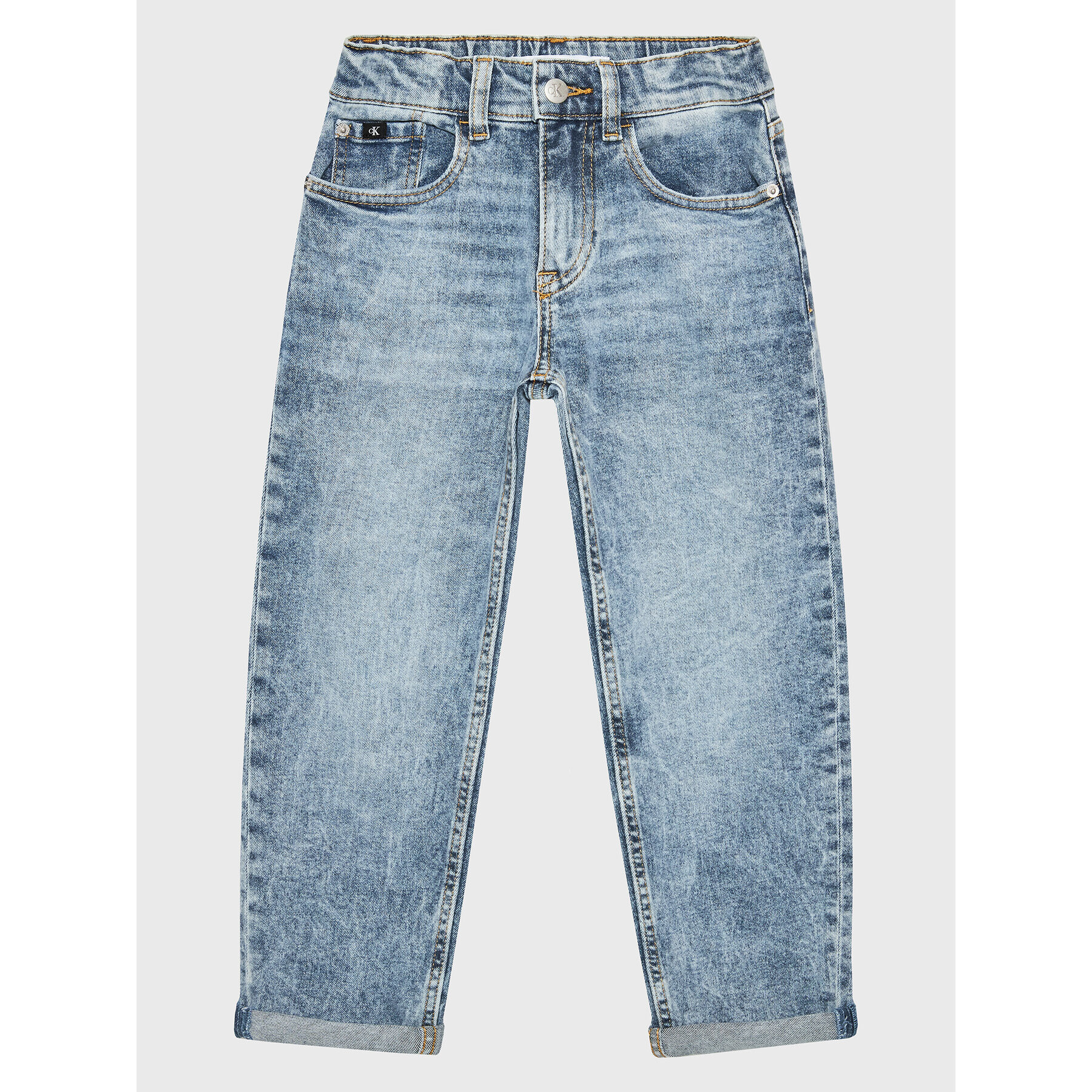 Calvin Klein Jeans Jeansy IU0IU00288 Modrá Straight Fit - Pepit.cz