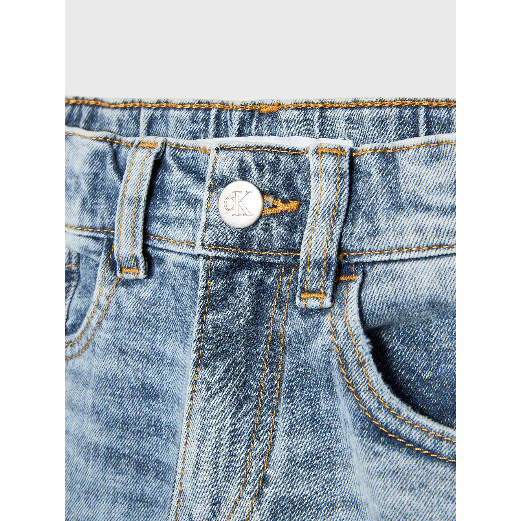 Calvin Klein Jeans Jeansy IU0IU00288 Modrá Straight Fit - Pepit.cz