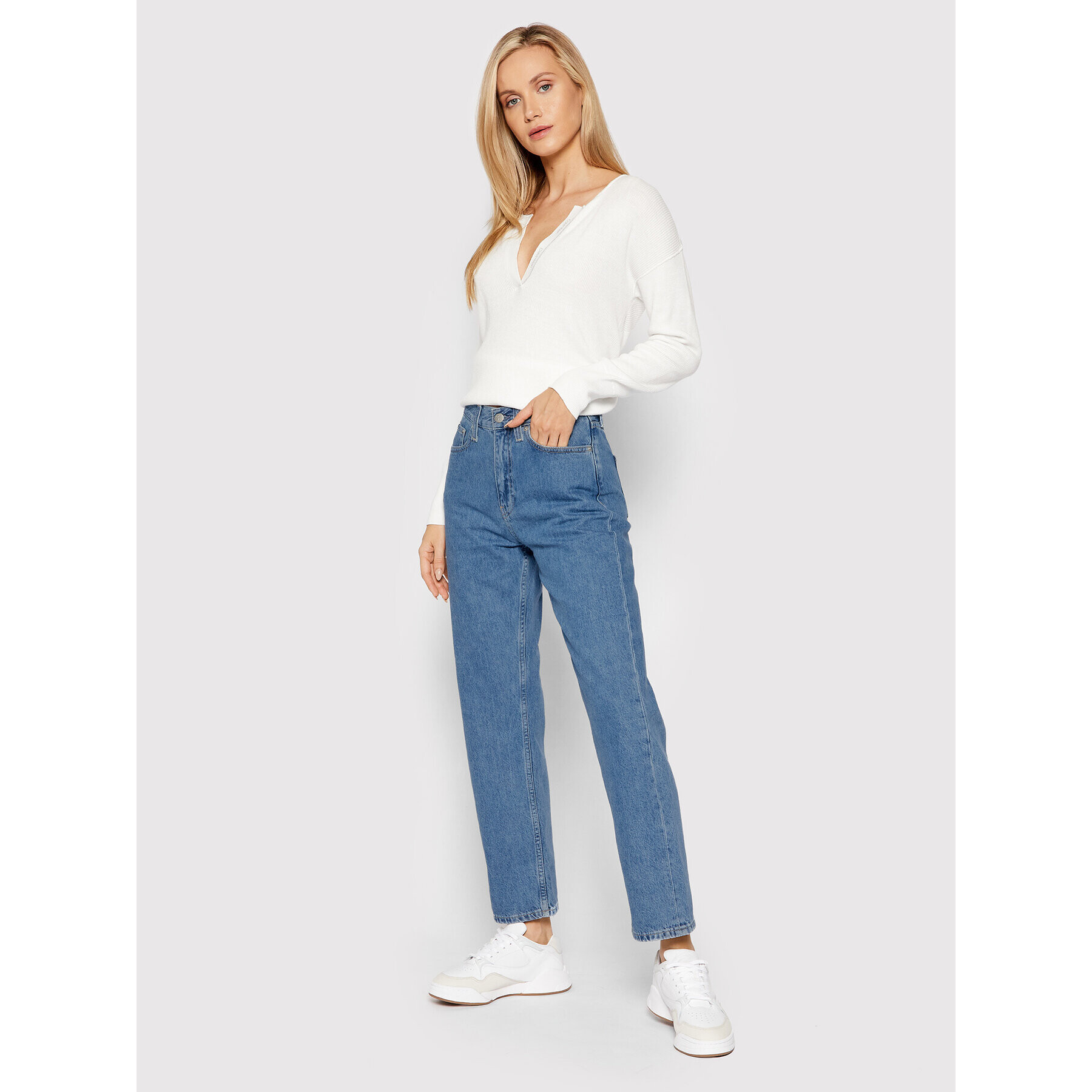 Calvin Klein Jeans Jeansy J20J217544 Modrá Regular Fit - Pepit.cz