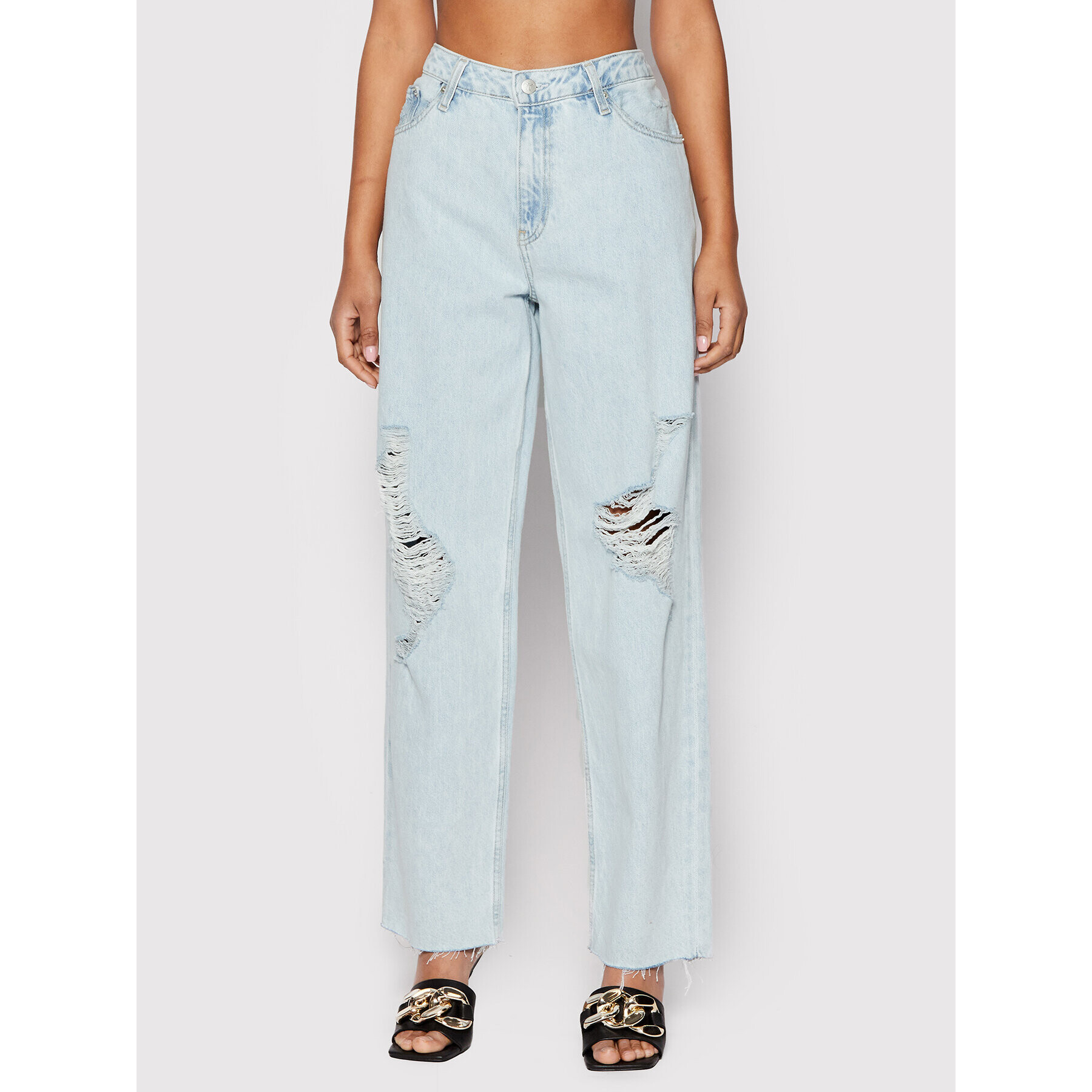 Calvin Klein Jeans Jeansy J20J218632 Modrá Relaxed Fit - Pepit.cz