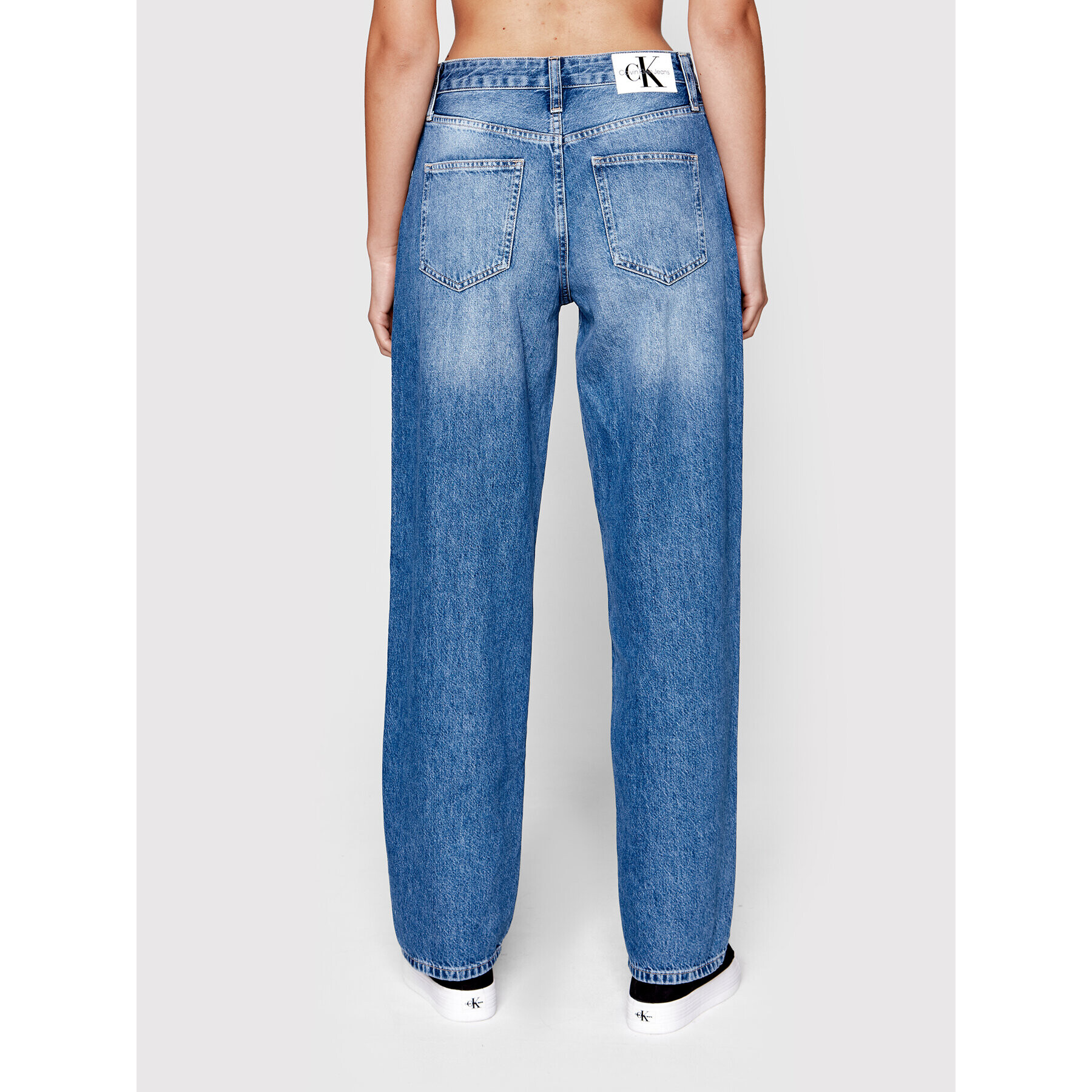 Calvin Klein Jeans Jeansy J20J219310 Modrá Straight Fit - Pepit.cz