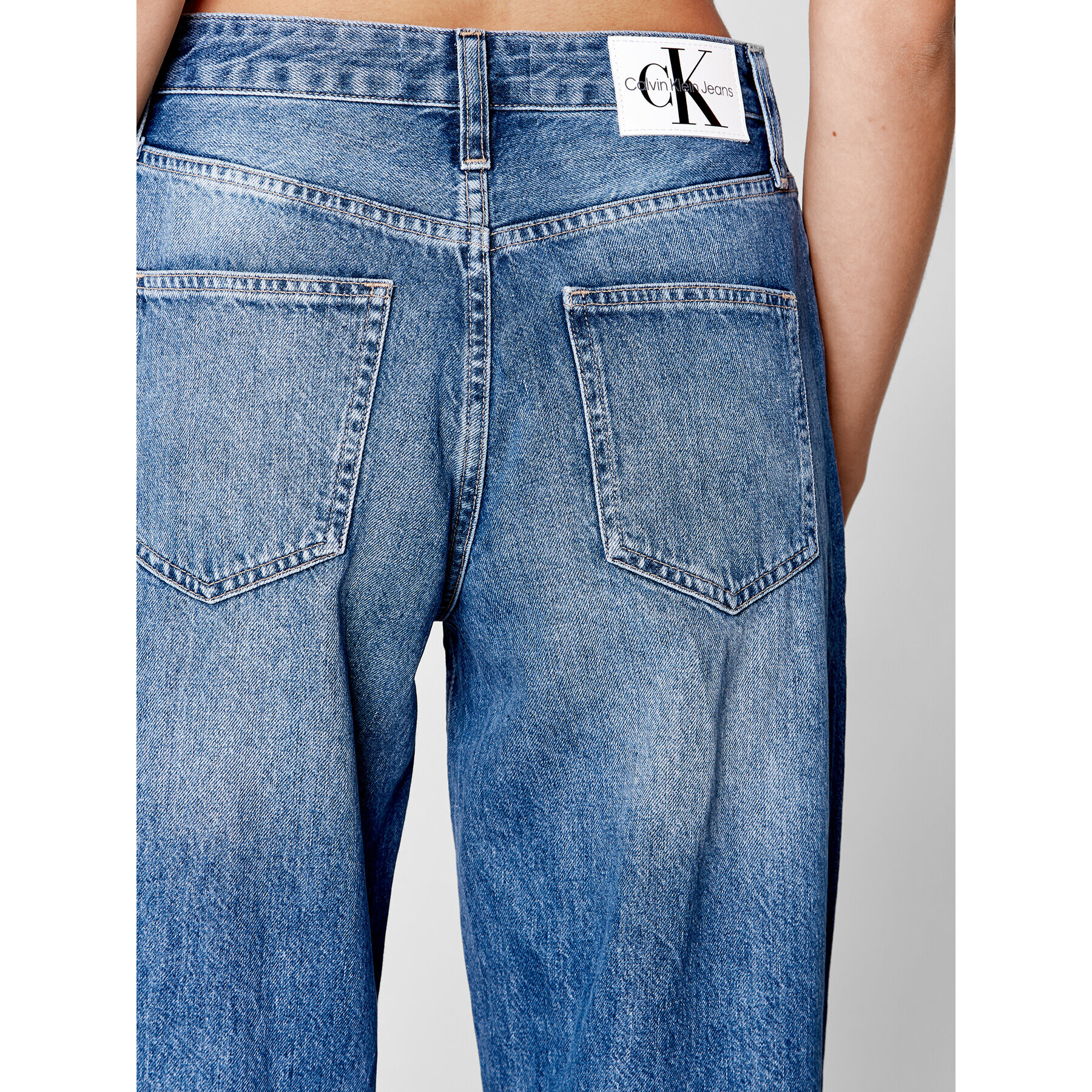 Calvin Klein Jeans Jeansy J20J219310 Modrá Straight Fit - Pepit.cz