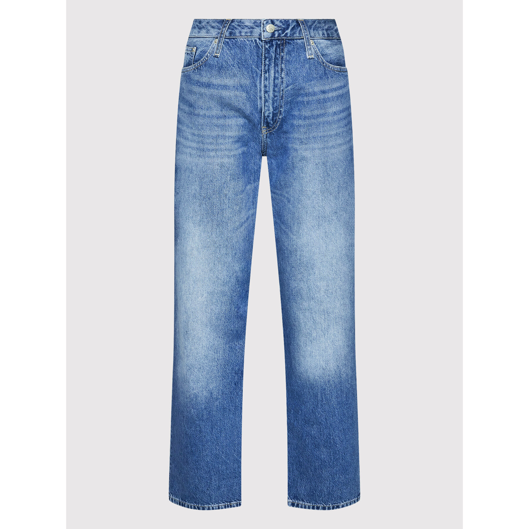 Calvin Klein Jeans Jeansy J20J219310 Modrá Straight Fit - Pepit.cz