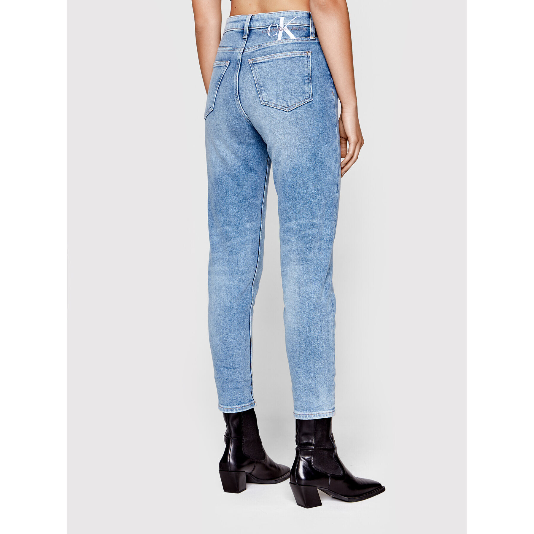 Calvin Klein Jeans Jeansy J20J219319 Modrá Mom Fit - Pepit.cz