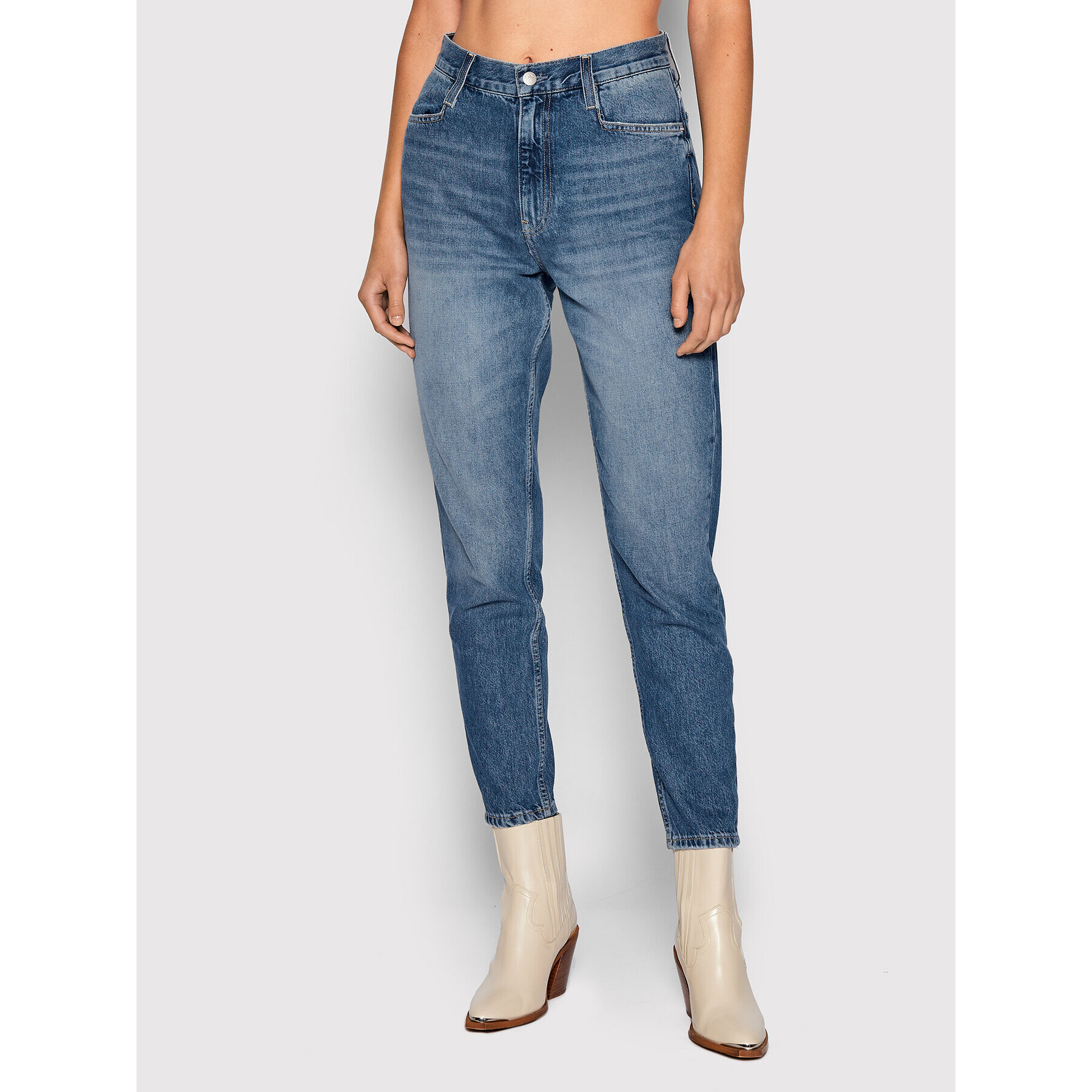 Calvin Klein Jeans Jeansy J20J219329 Modrá Mom Fit - Pepit.cz