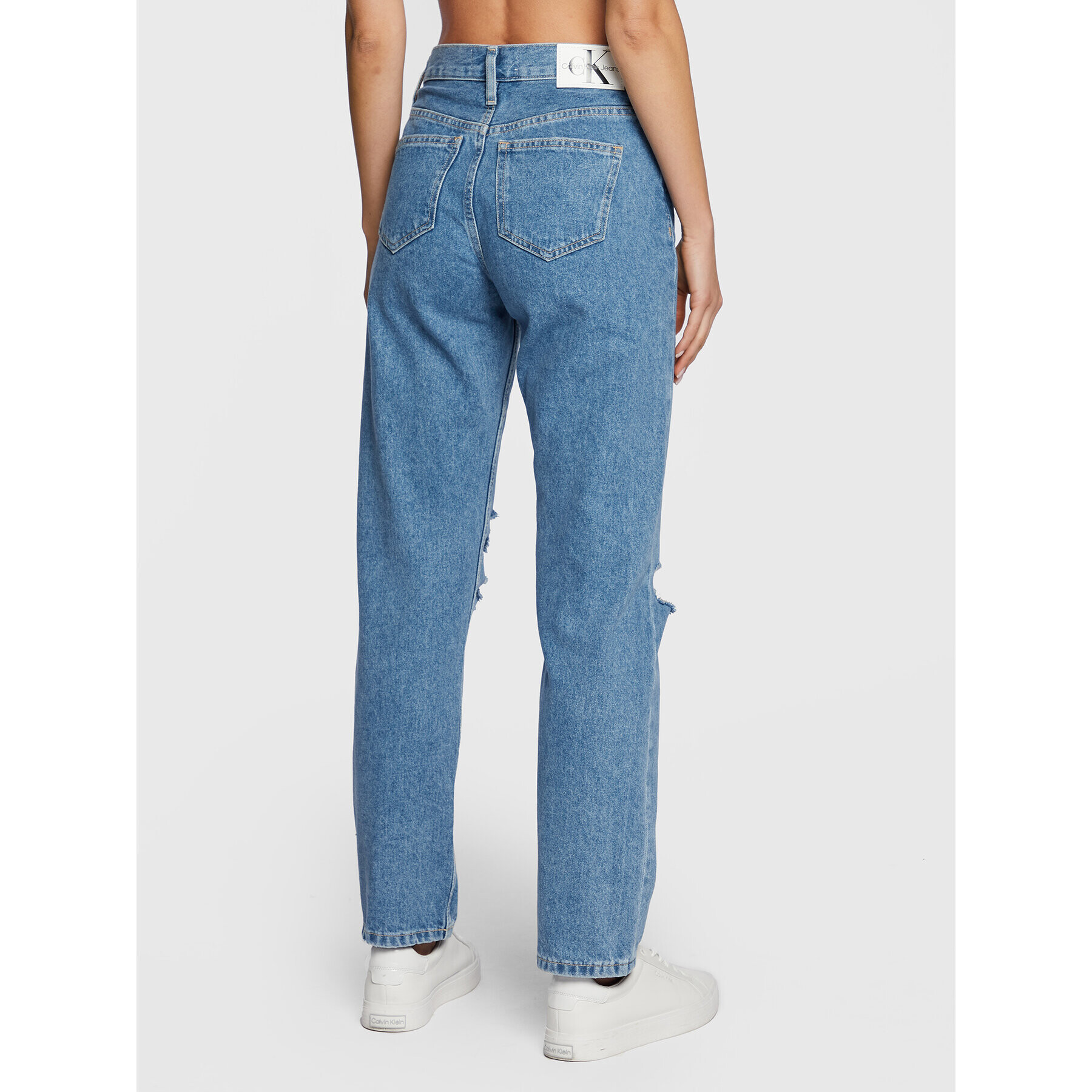 Calvin Klein Jeans Jeansy J20J220209 Modrá Straight Leg - Pepit.cz