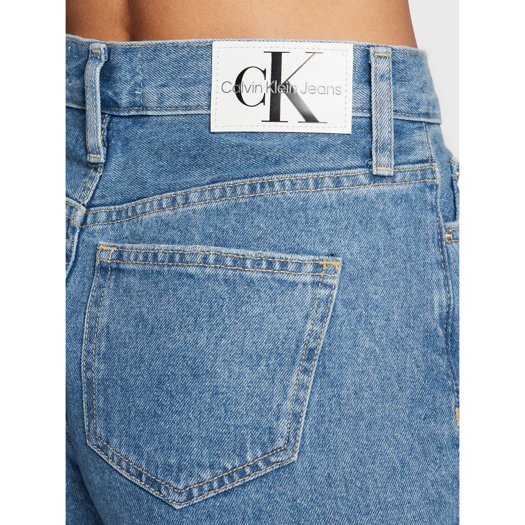 Calvin Klein Jeans Jeansy J20J220209 Modrá Straight Leg - Pepit.cz