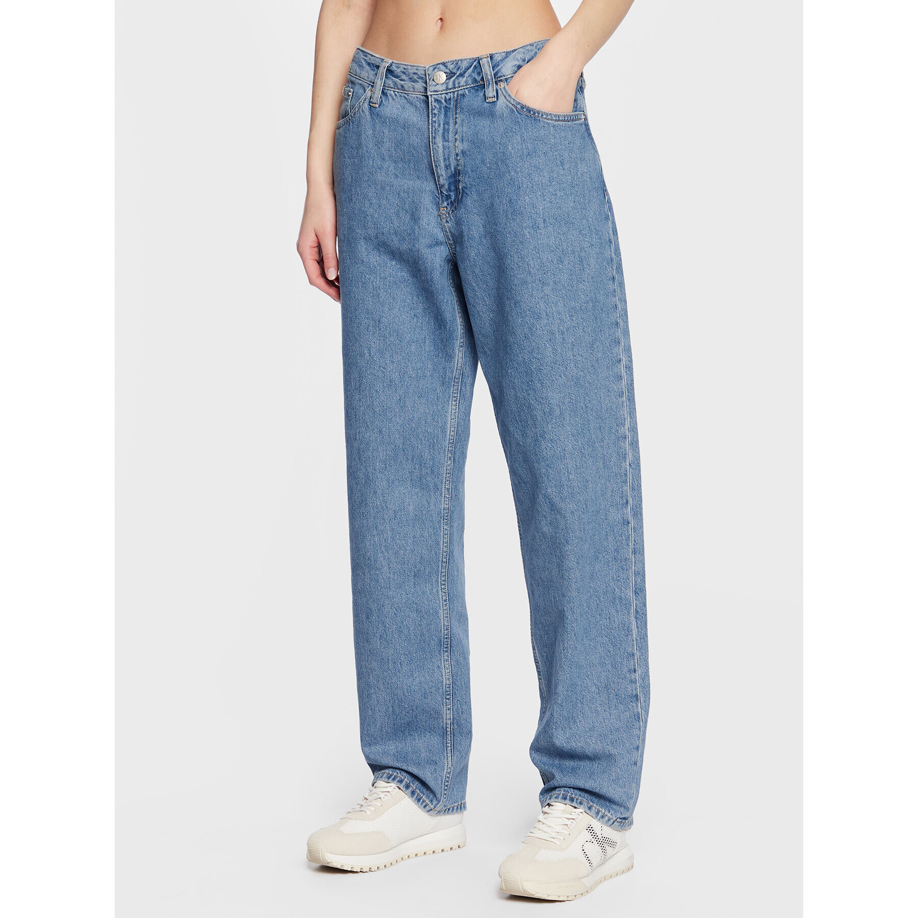 Calvin Klein Jeans Jeansy J20J220624 Modrá Straight Fit - Pepit.cz