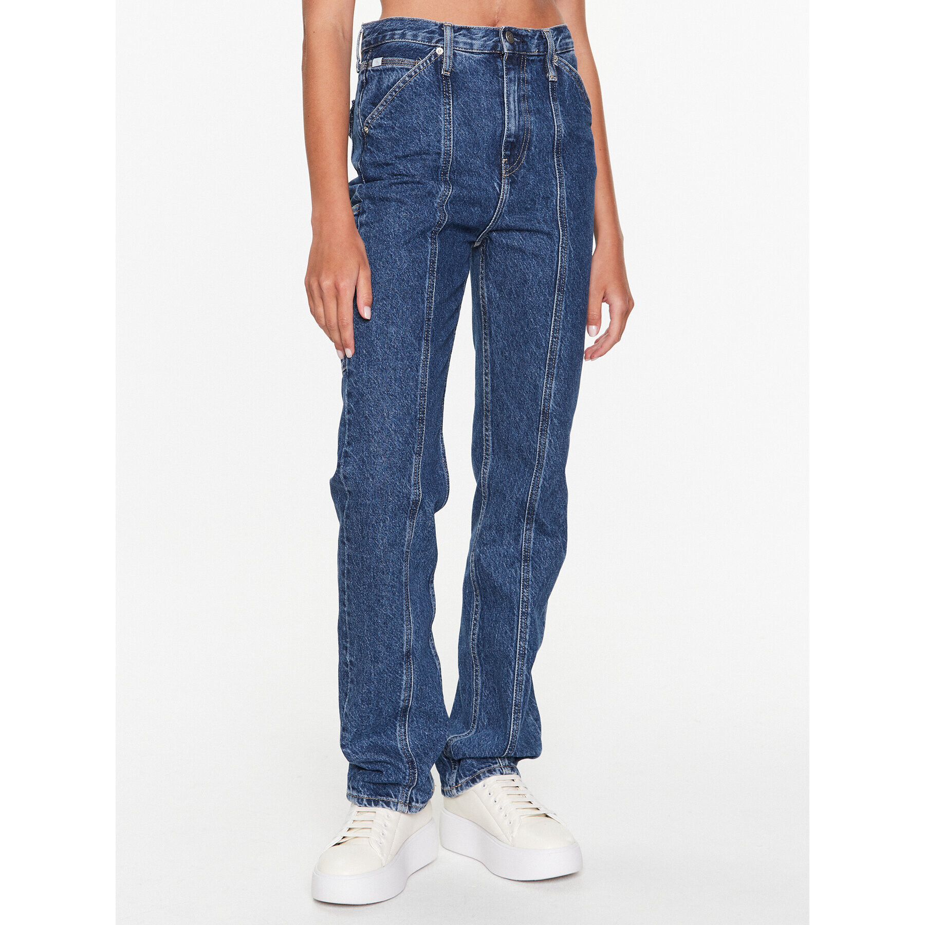 Calvin Klein Jeans Jeansy J20J220634 Modrá Straight Fit - Pepit.cz