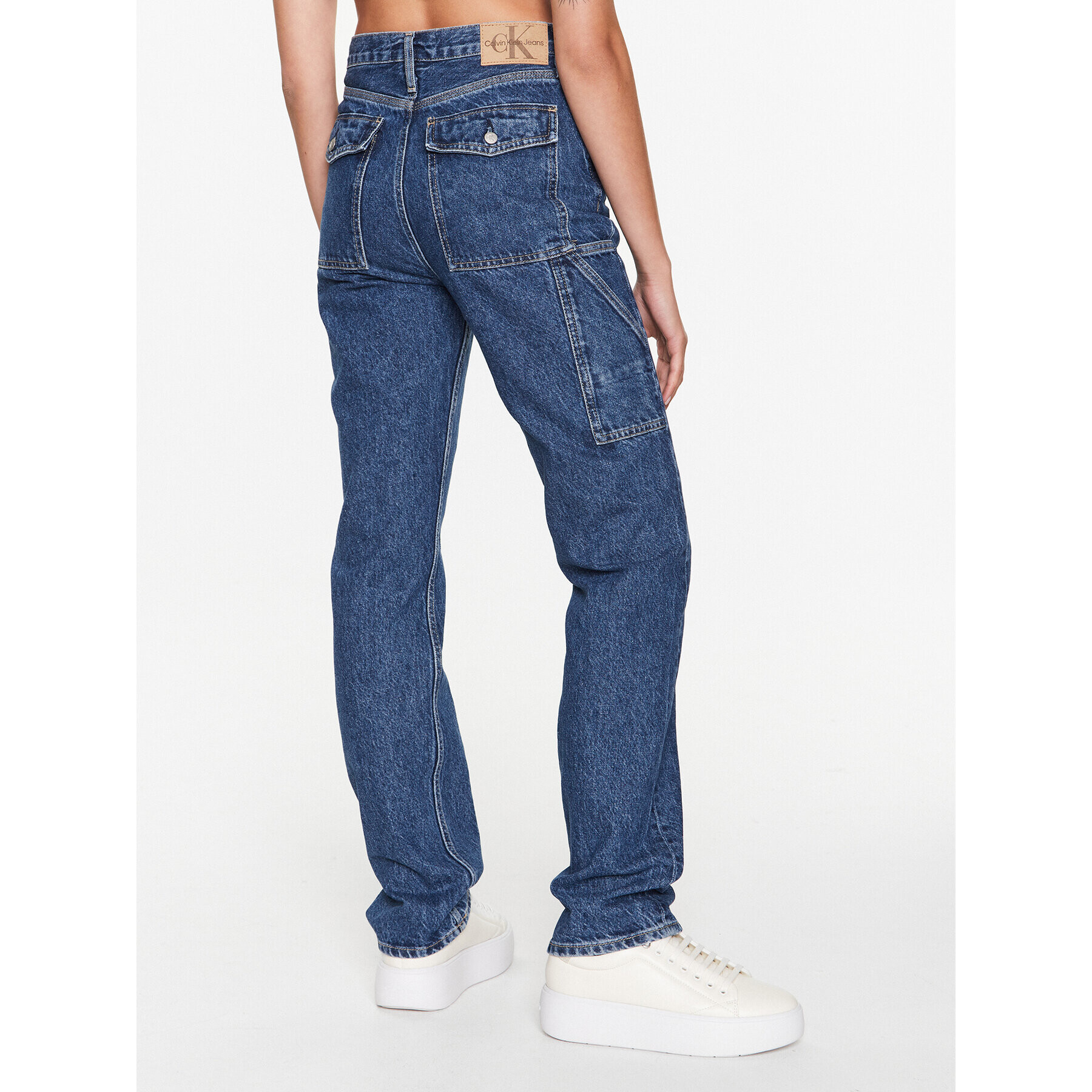 Calvin Klein Jeans Jeansy J20J220634 Modrá Straight Fit - Pepit.cz