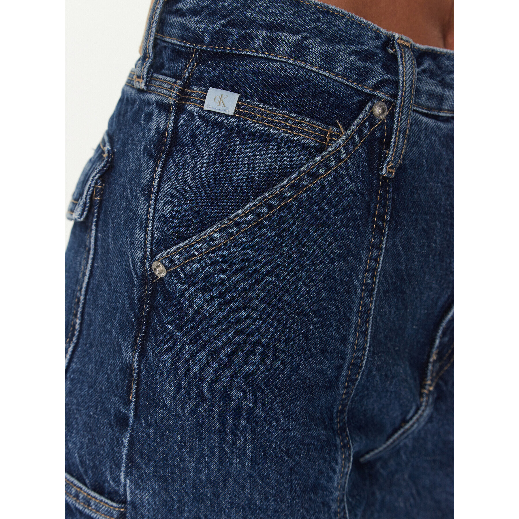 Calvin Klein Jeans Jeansy J20J220634 Modrá Straight Fit - Pepit.cz