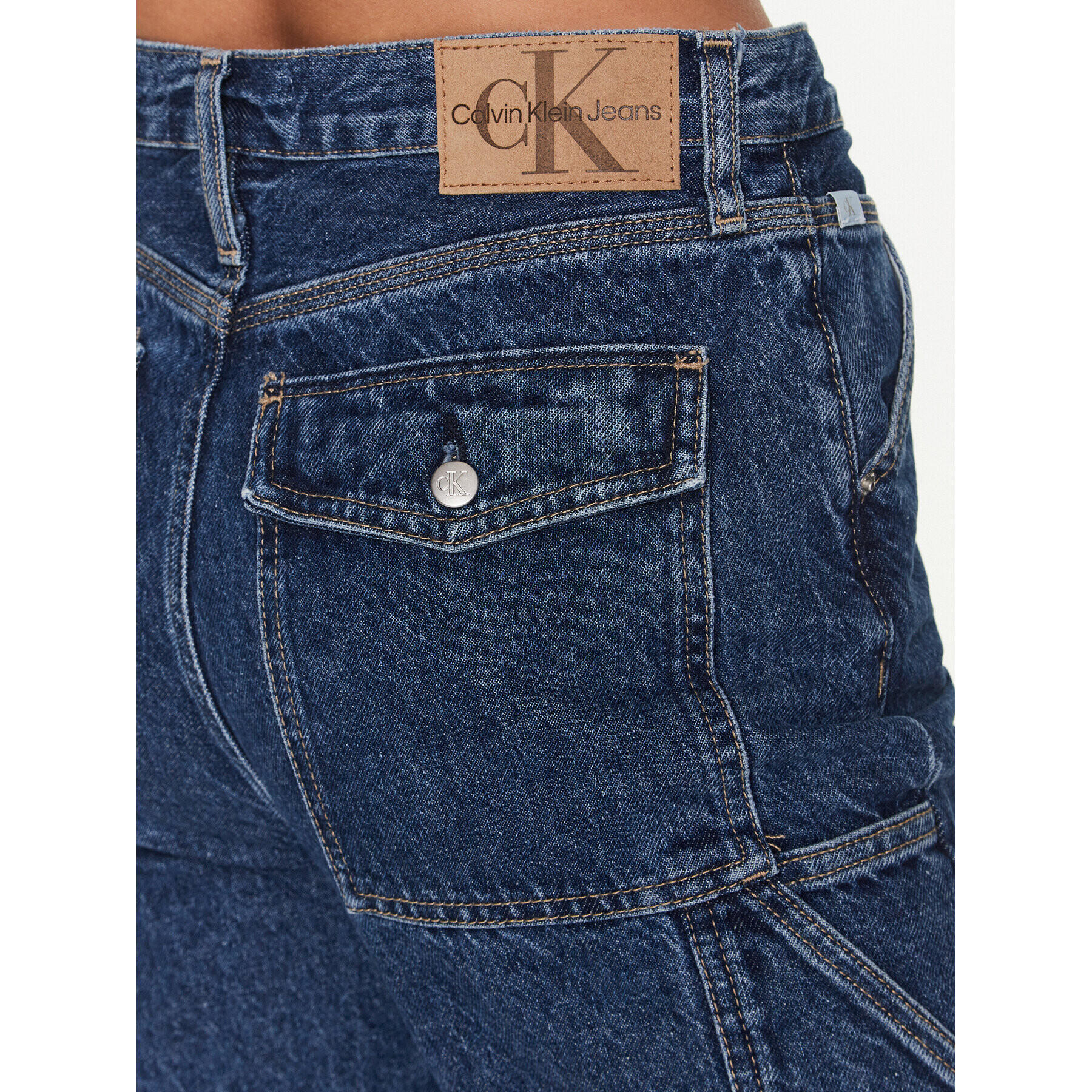 Calvin Klein Jeans Jeansy J20J220634 Modrá Straight Fit - Pepit.cz