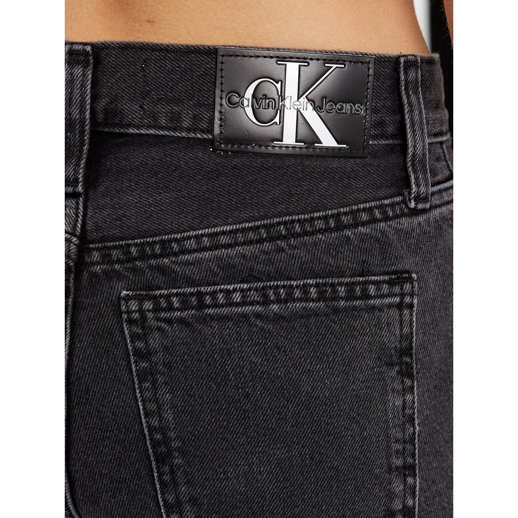 Calvin Klein Jeans Jeansy J20J221234 Černá Straight Leg - Pepit.cz